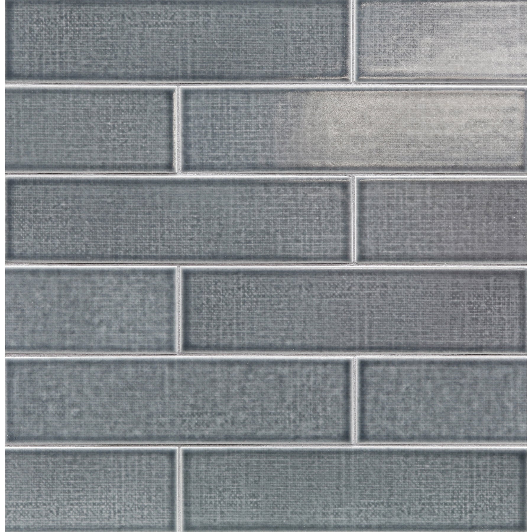 LINEN: Dapper Grey Rectangle Field Tile (21/2"x91/2" | semi glossy)