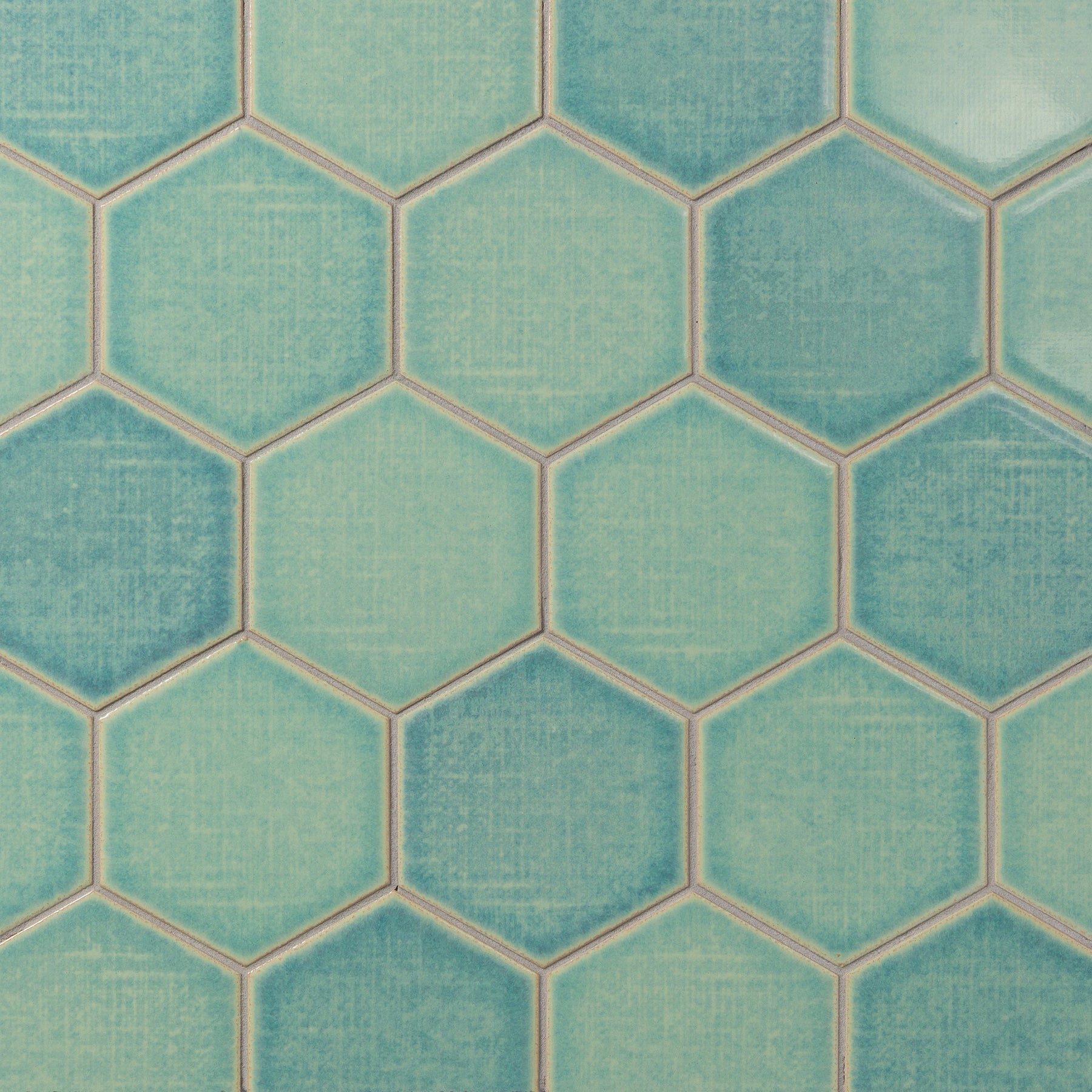 LINEN: Melange Hexagon Field Tile (4" | semi glossy)