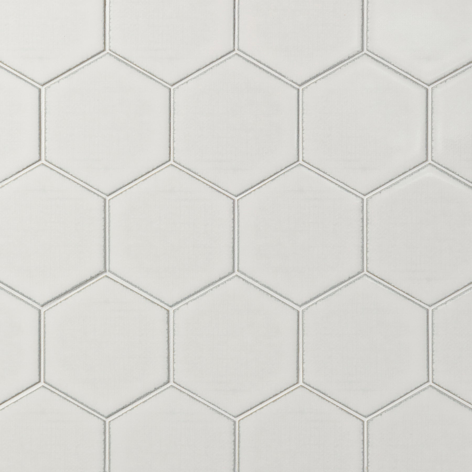 LINEN: Summer White Hexagon Field Tile (4" | semi glossy)