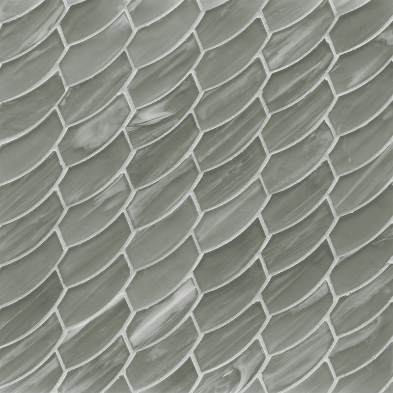 LUCE: Aurora Feather Offset Field Mosaic (10.41"x11.24" | silk)