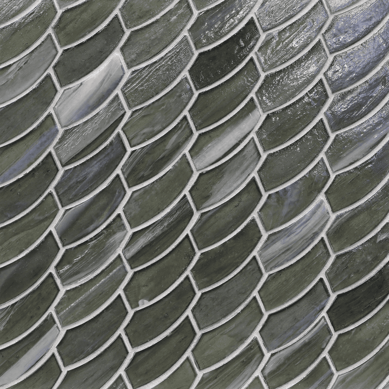 LUCE: Mettle Feather Offset Field Mosaic (10.41"x11.24" | pearl)