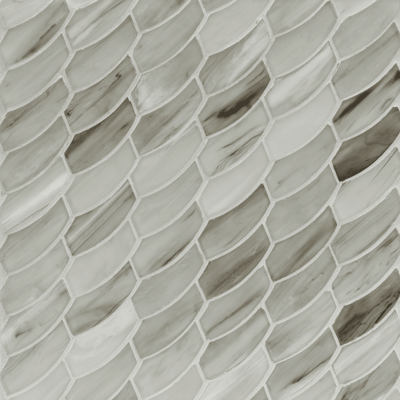 LUCE: Sugar Cake Feather Offset Field Mosaic (10.41"x11.24" | silk)