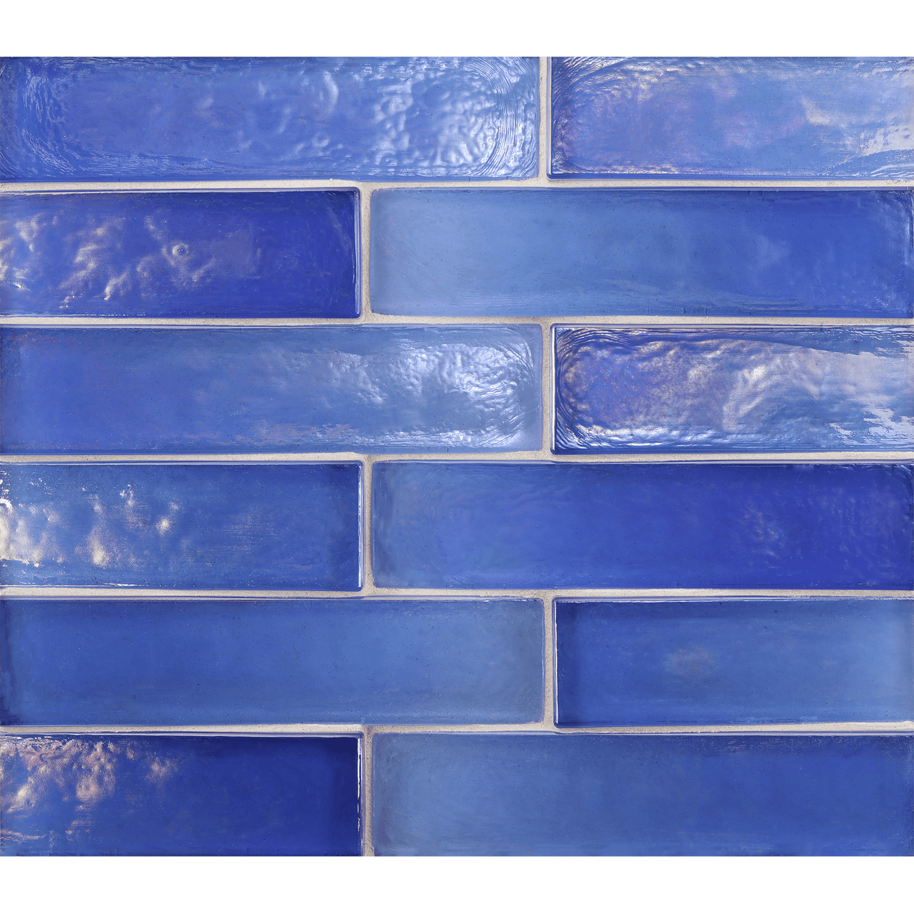 ORIGAMI FIELD: Aqua Blue Elation Rectangle Field Tile (2"x8" | pearl)