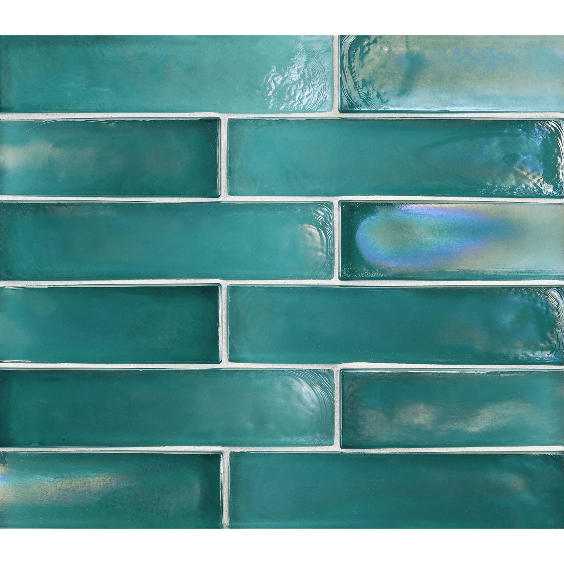 ORIGAMI FIELD: Java Blue Elation Rectangle Field Tile (2"x8" | pearl)