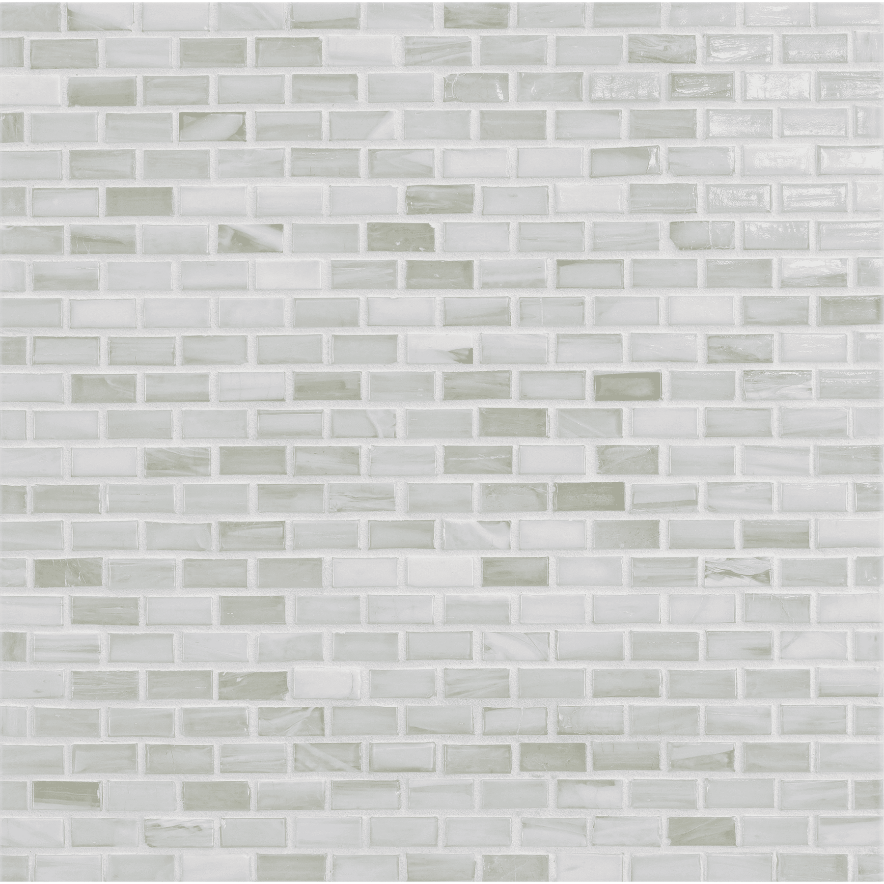 SHIBUI: Bleached White 0.5"x1" Staggered Joint Field Mosaic (12.51"x12.51" | natural)