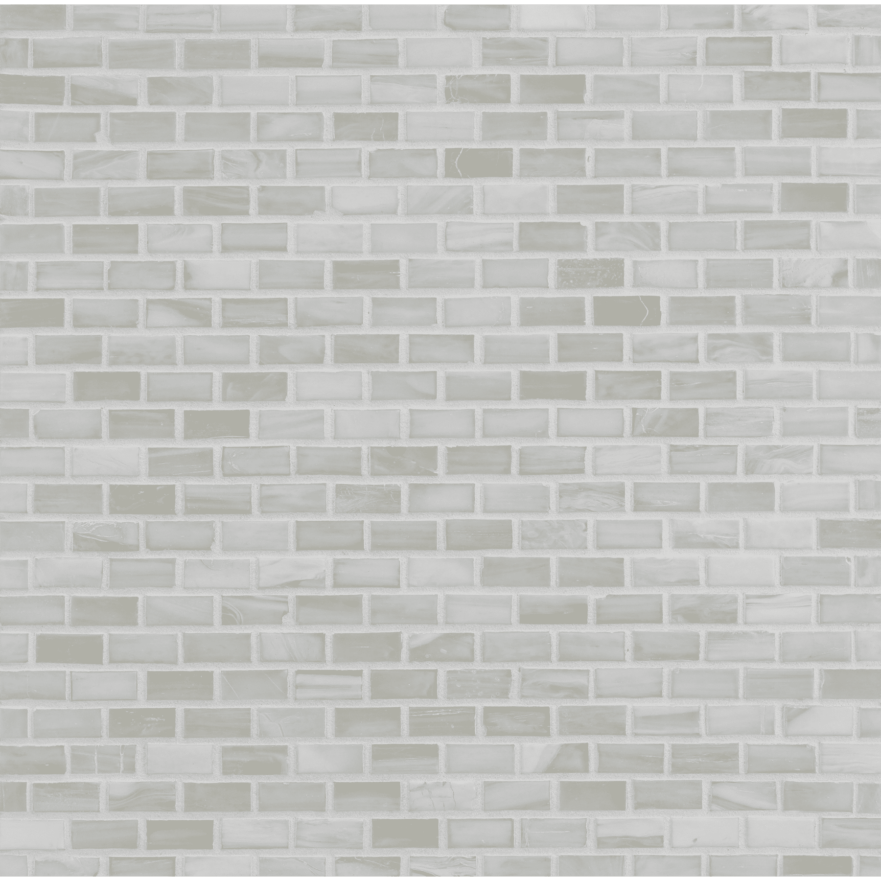 SHIBUI: Bleached White 0.5"x1" Staggered Joint Field Mosaic (12.51"x12.51" | silk)