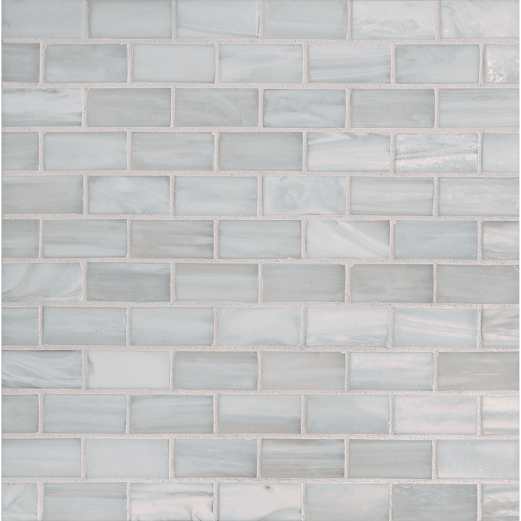 SHIBUI: Bleached White 1"x2" Staggered Joint Field Mosaic (11.52"x12.51" | silk)