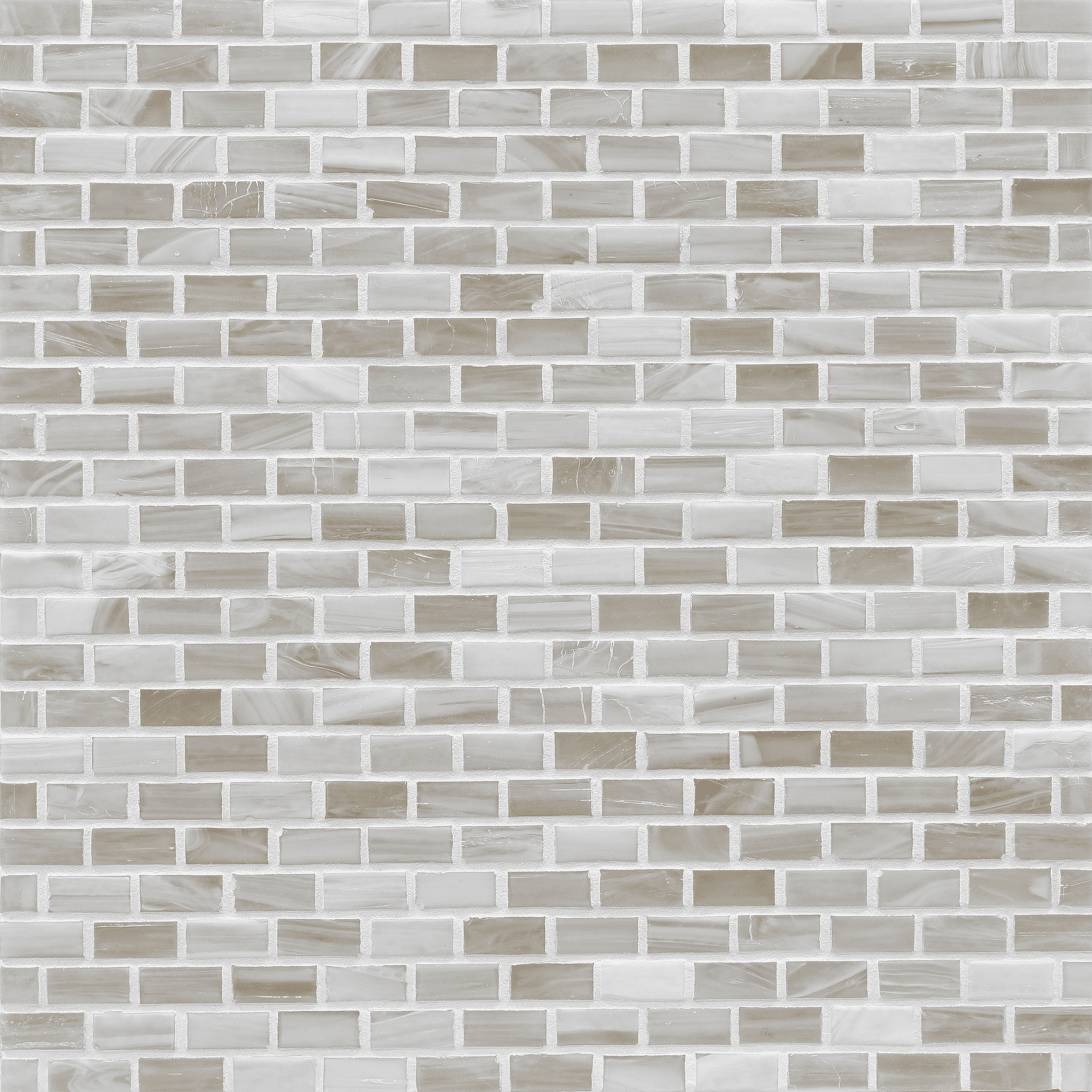 SHIBUI: Buff 0.5"x1" Staggered Joint Field Mosaic (12.51"x12.51" | silk)