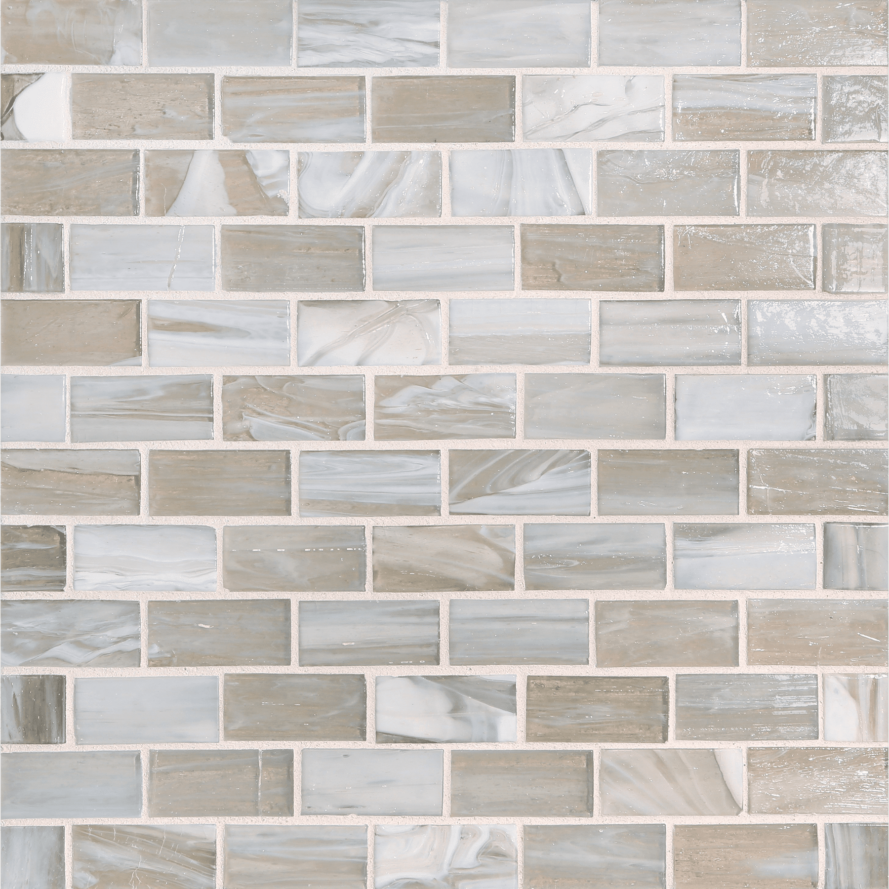 SHIBUI: Buff 1"x2" Staggered Joint Field Mosaic (11.52"x12.51" | natural)