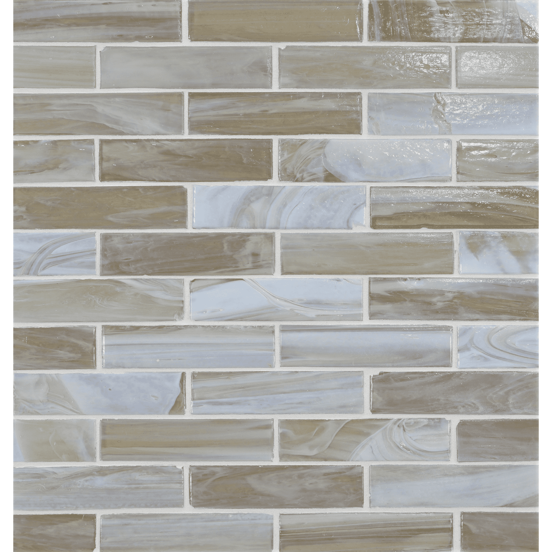 SHIBUI: Buff 1"x4" Staggered Joint Field Mosaic (9.92"x12.41" | natural)