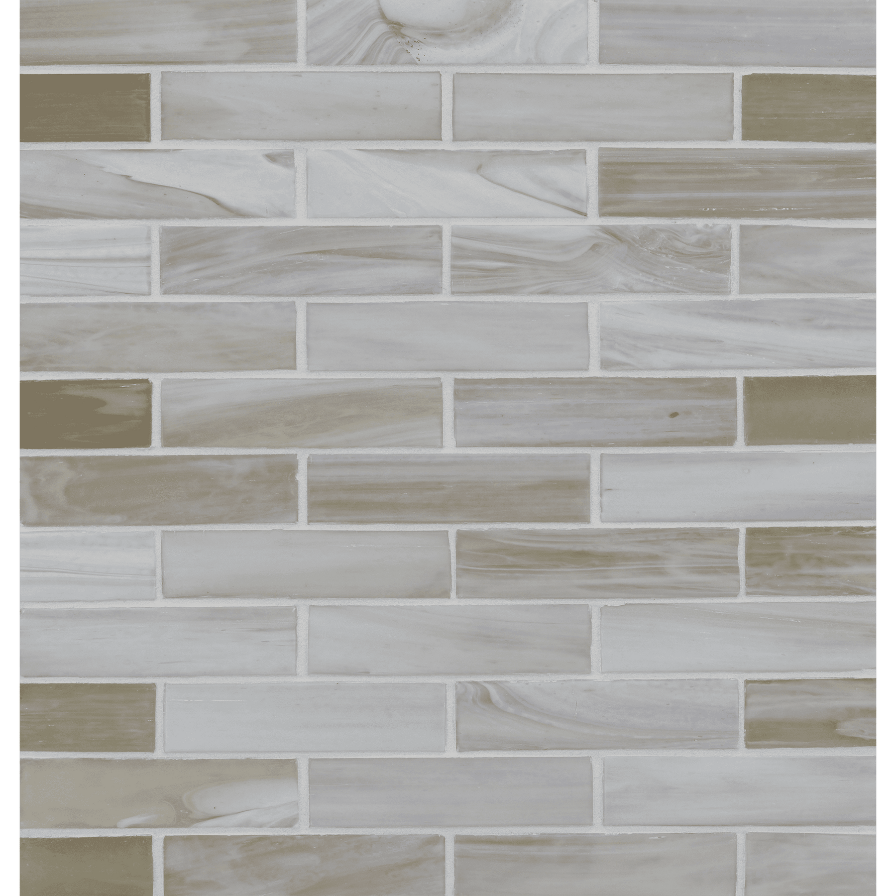 SHIBUI: Buff 1"x4" Staggered Joint Field Mosaic (9.92"x12.41" | silk)