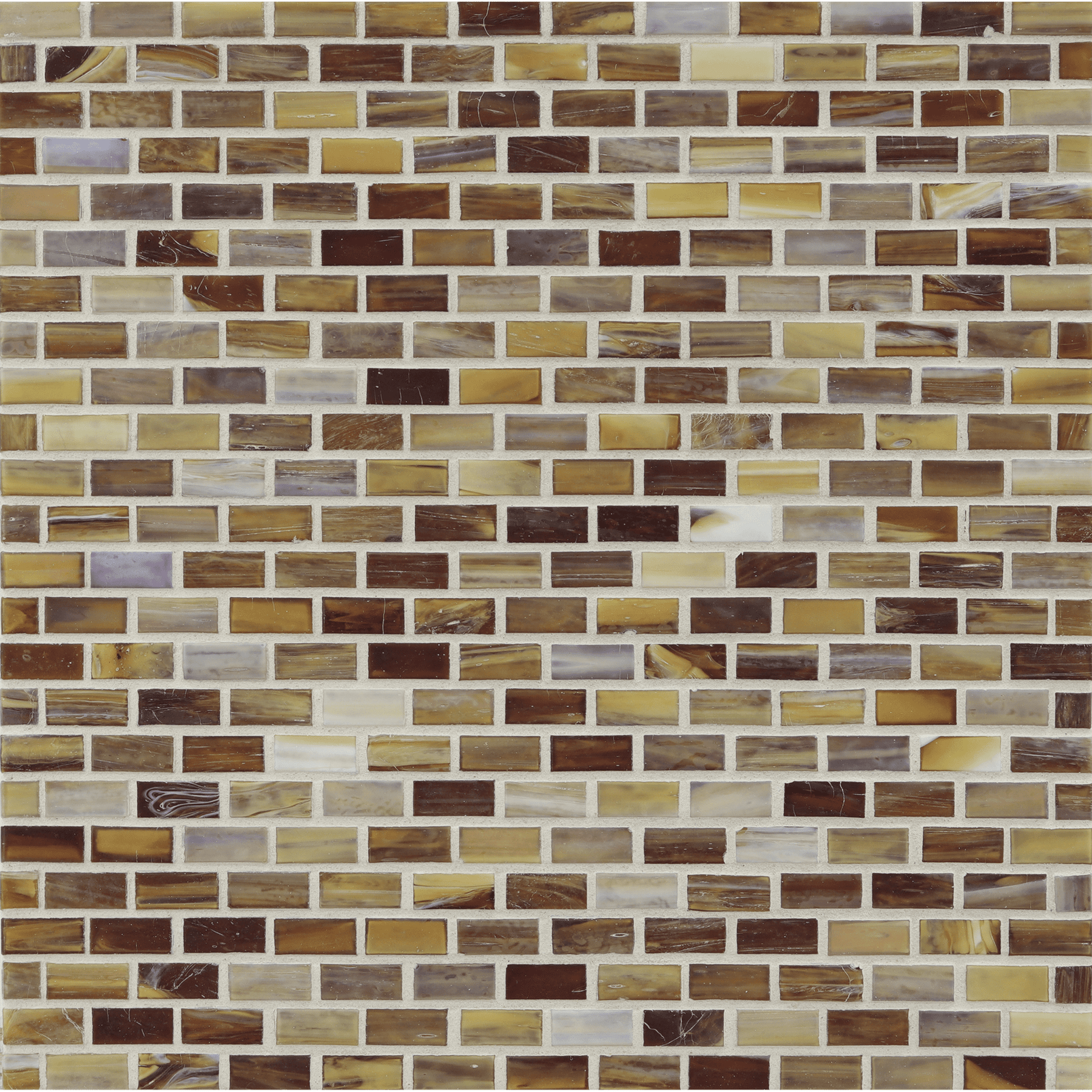 SHIBUI: Leather 0.5"x1" Staggered Joint Field Mosaic (12.51"x12.51" | silk)