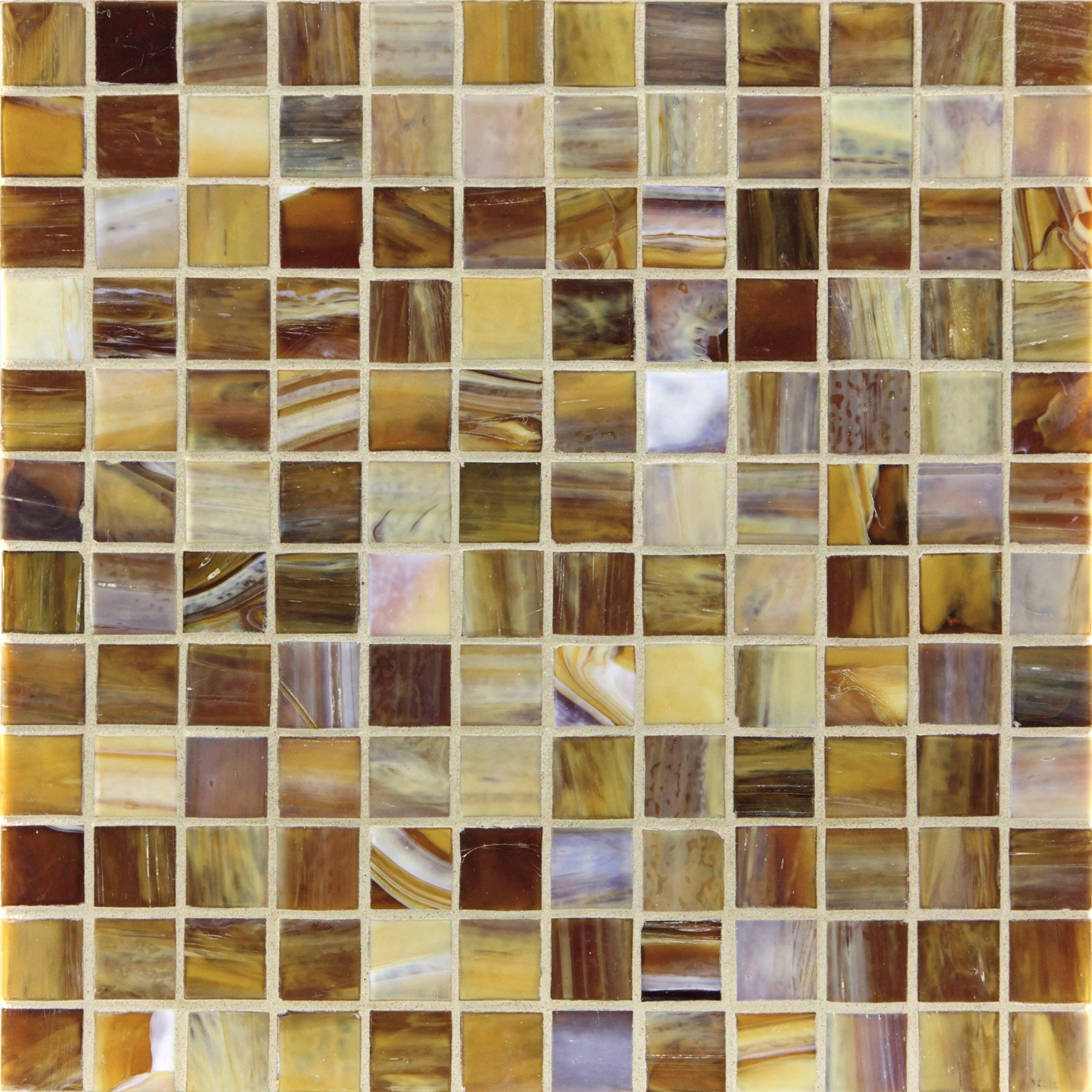 SHIBUI: Leather 1"x1" Straight Stack Field Mosaic (12.51"x12.51" | silk)