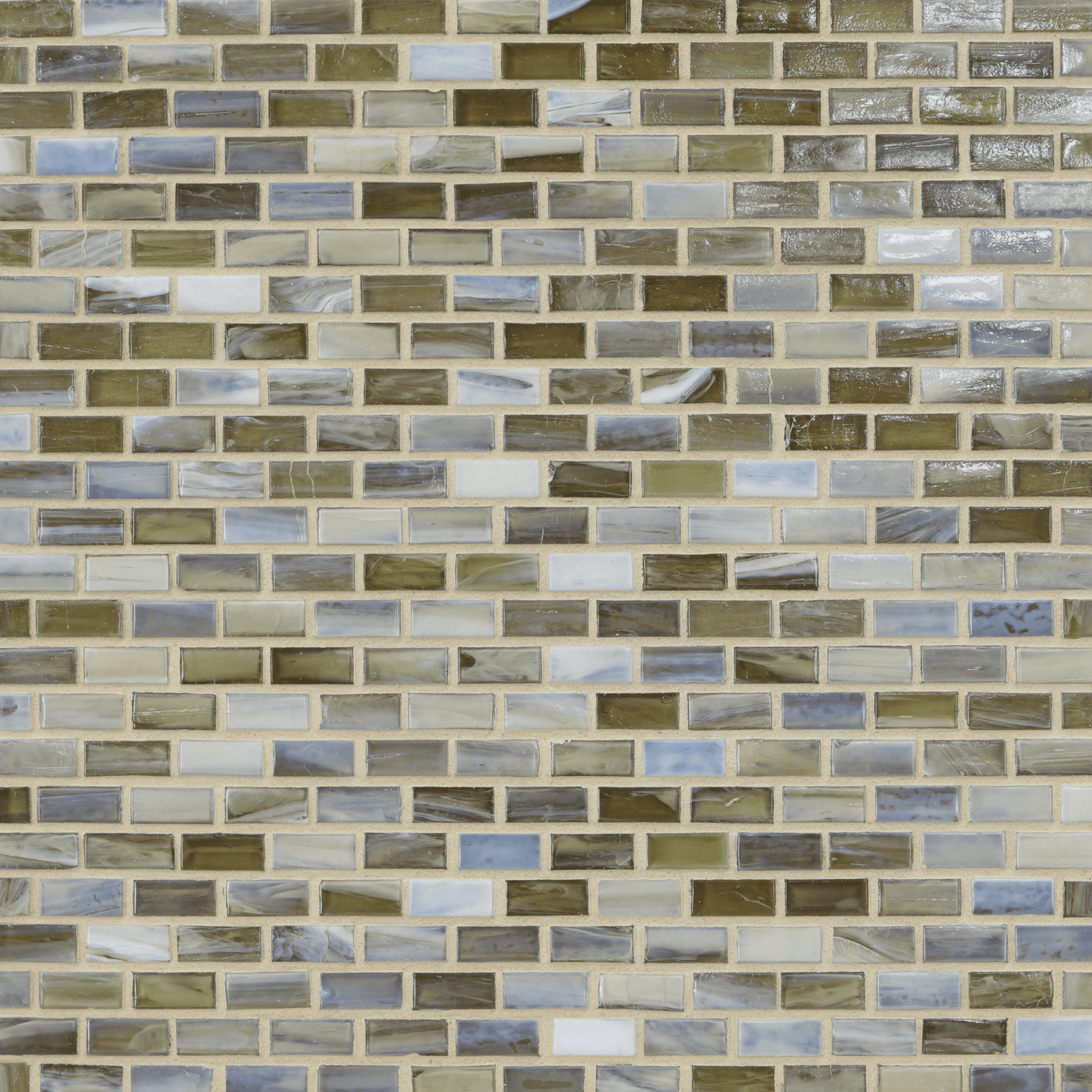 SHIBUI: Ochre 0.5"x1" Staggered Joint Field Mosaic (12.51"x12.51" | natural)