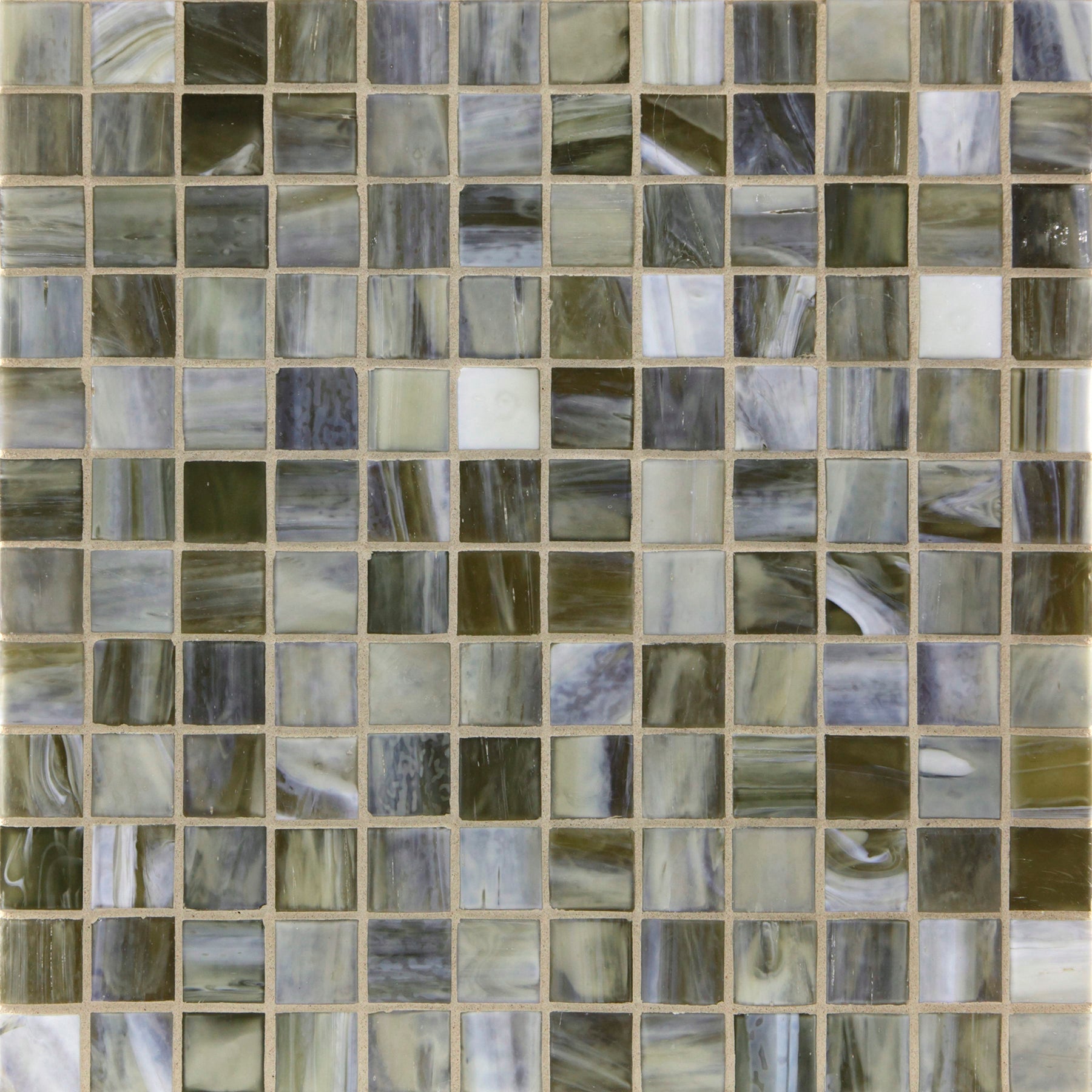 SHIBUI: Ochre 1"x1" Straight Stack Field Mosaic (12.51"x12.51" | silk)
