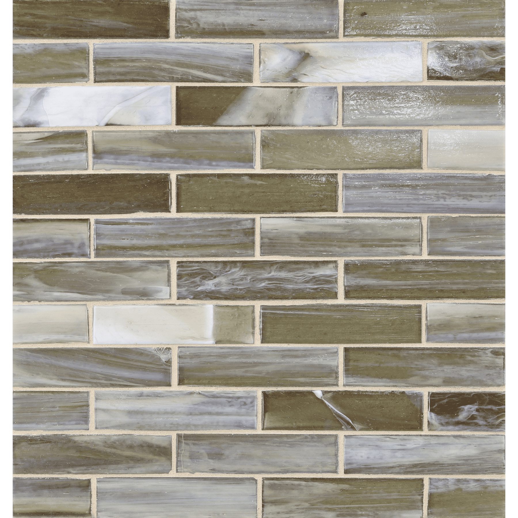 SHIBUI: Ochre 1"x4" Staggered Joint Field Mosaic (9.92"x12.41" | natural)