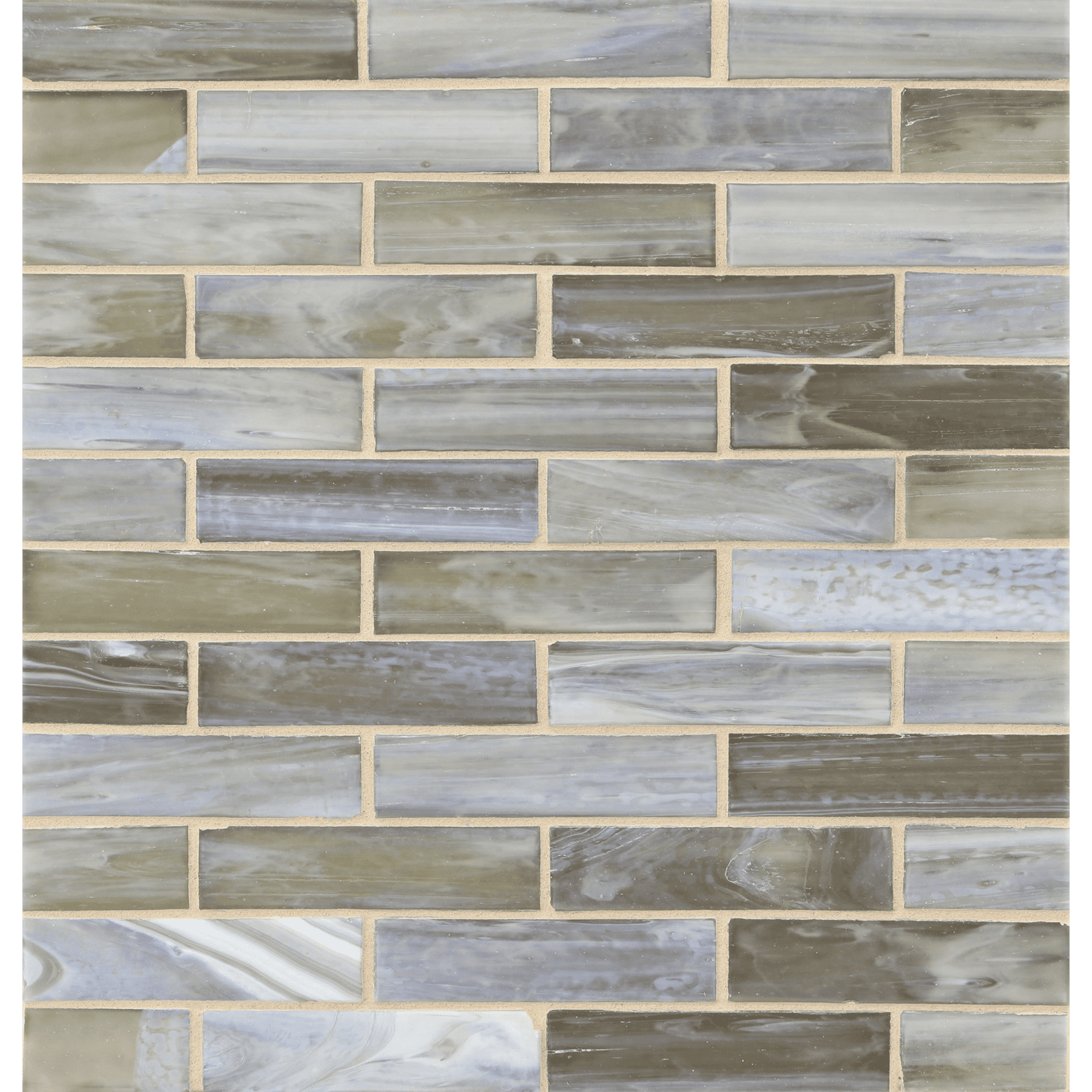 SHIBUI: Ochre 1"x4" Staggered Joint Field Mosaic (9.92"x12.41" | silk)