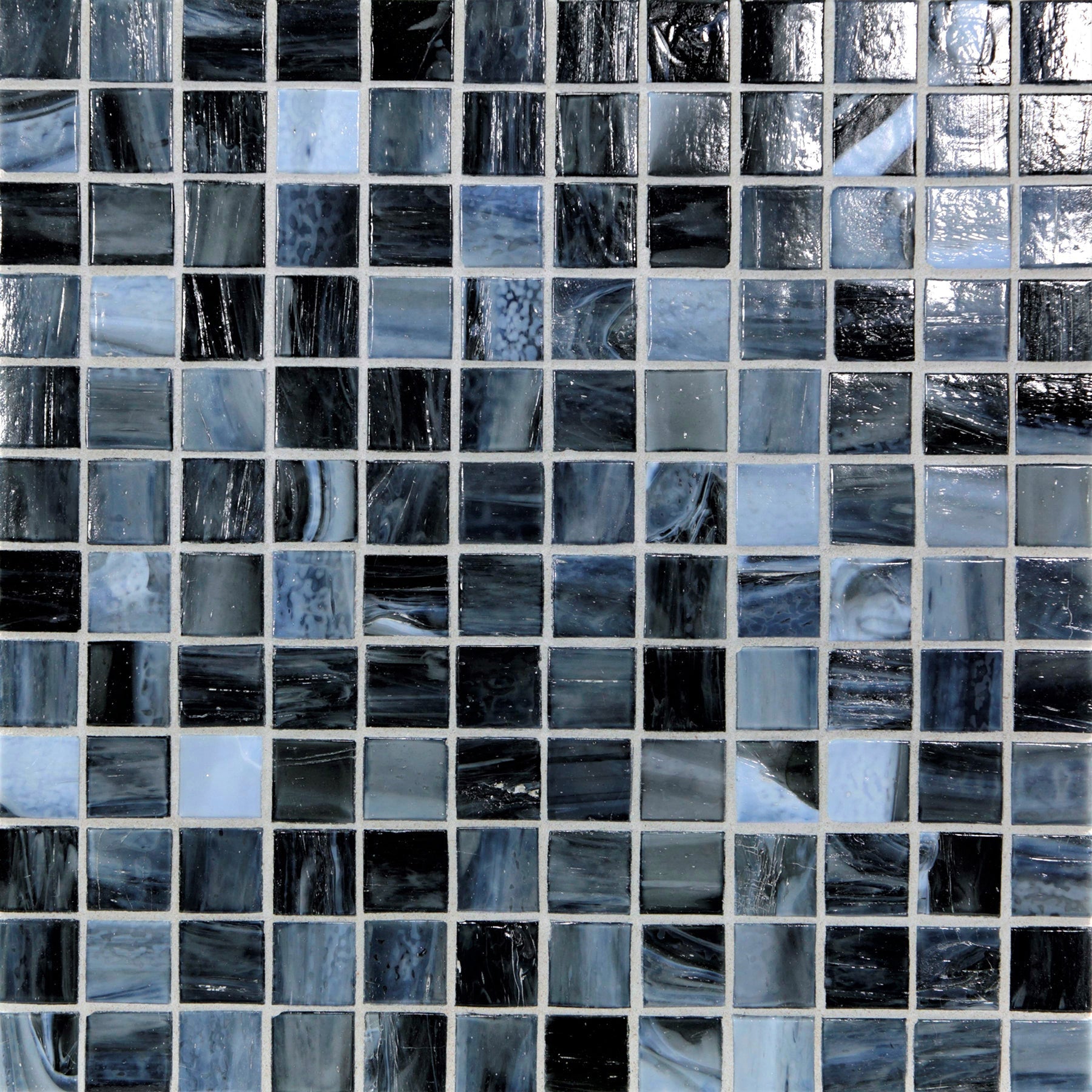 SHIBUI: Sevres Blue 1"x1" Straight Stack Field Mosaic (12.51"x12.51" | natural)