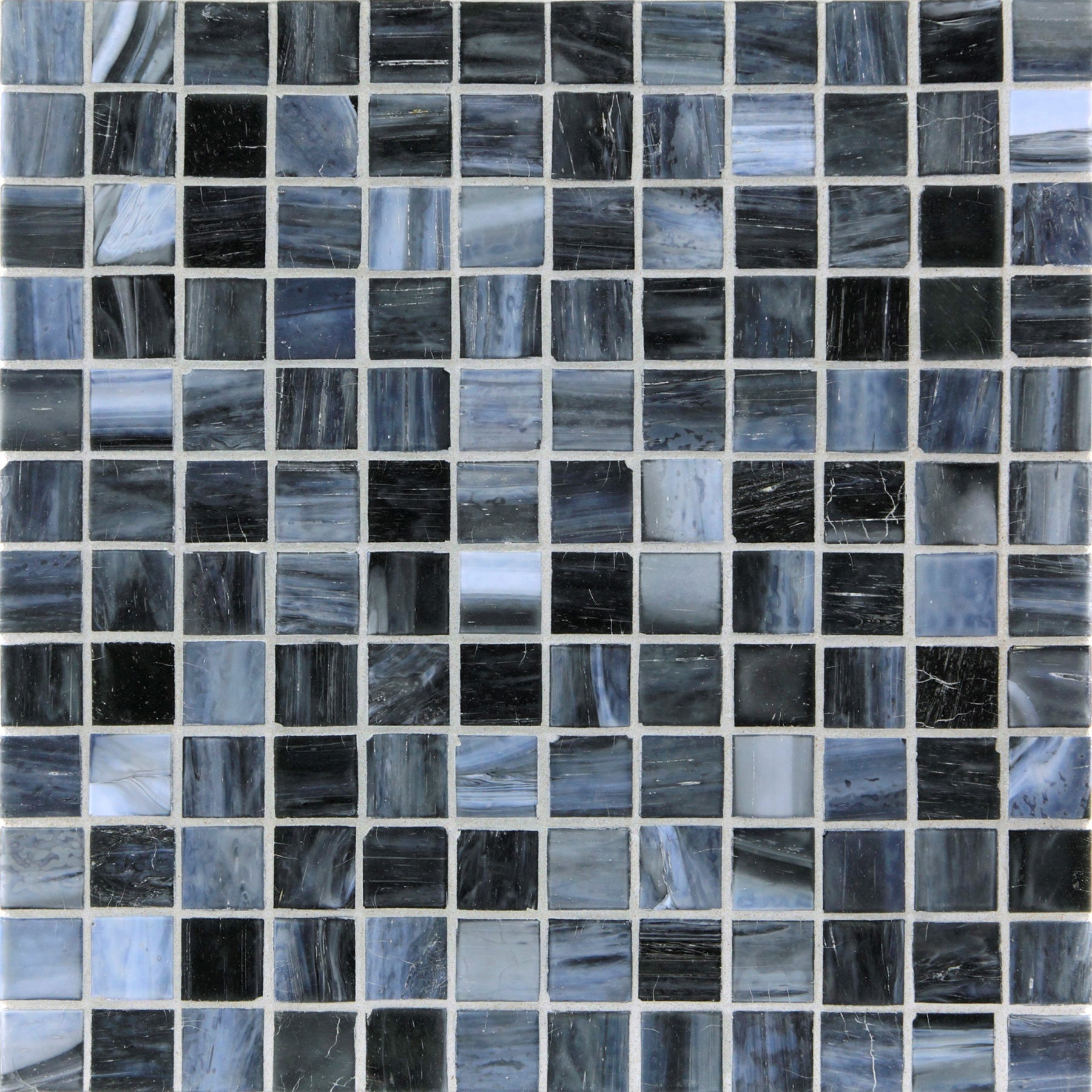 SHIBUI: Sevres Blue 1"x1" Straight Stack Field Mosaic (12.51"x12.51" | silk)