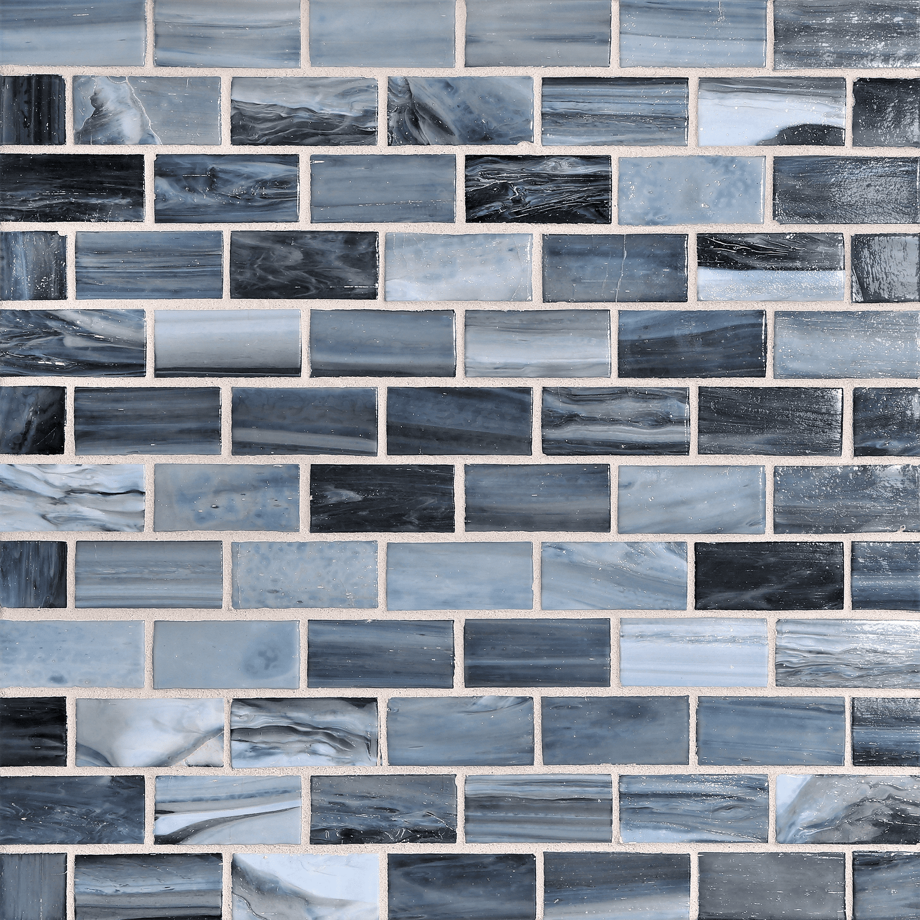 SHIBUI: Sevres Blue 1"x2" Staggered Joint Field Mosaic (11.52"x12.51" | natural)