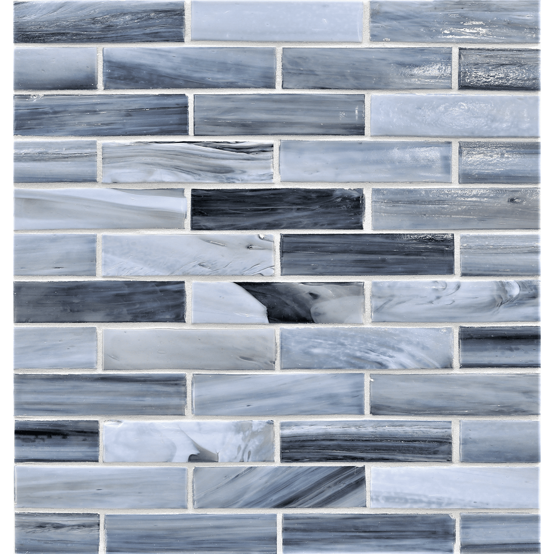SHIBUI: Sevres Blue 1"x4" Staggered Joint Field Mosaic (9.92"x12.41" | natural)