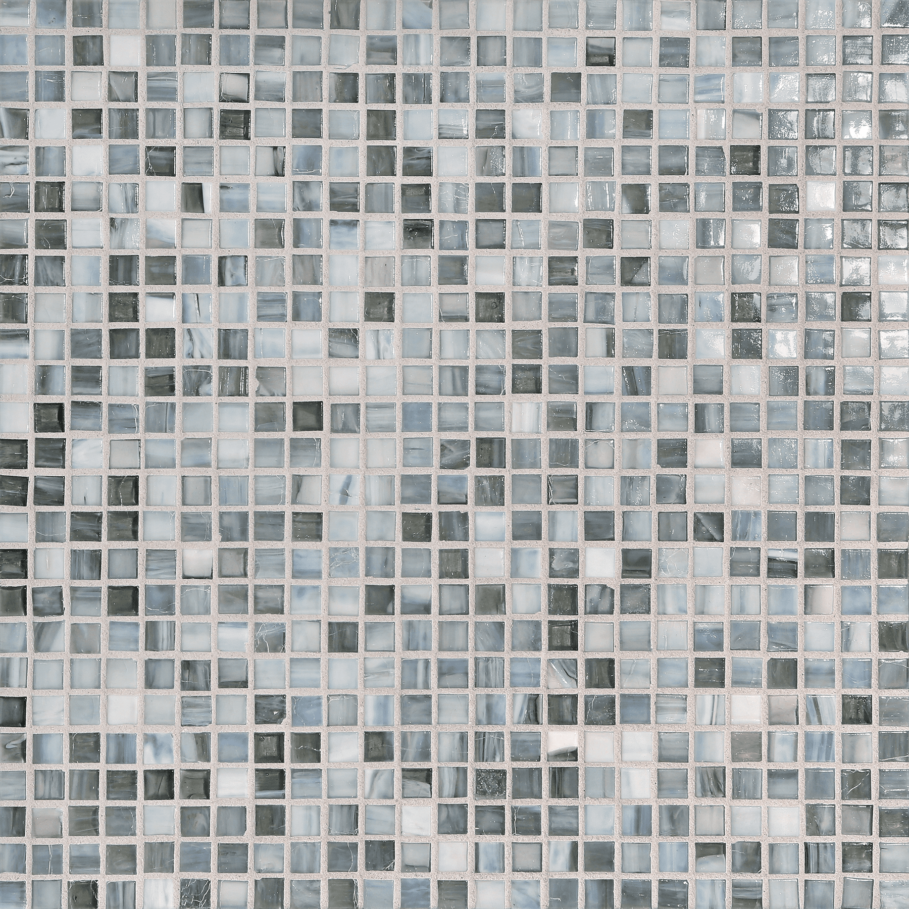 SHIBUI: Tungsten 0.5"x0.5" Straight Stack Field Mosaic (12.52"x12.52" | natural)