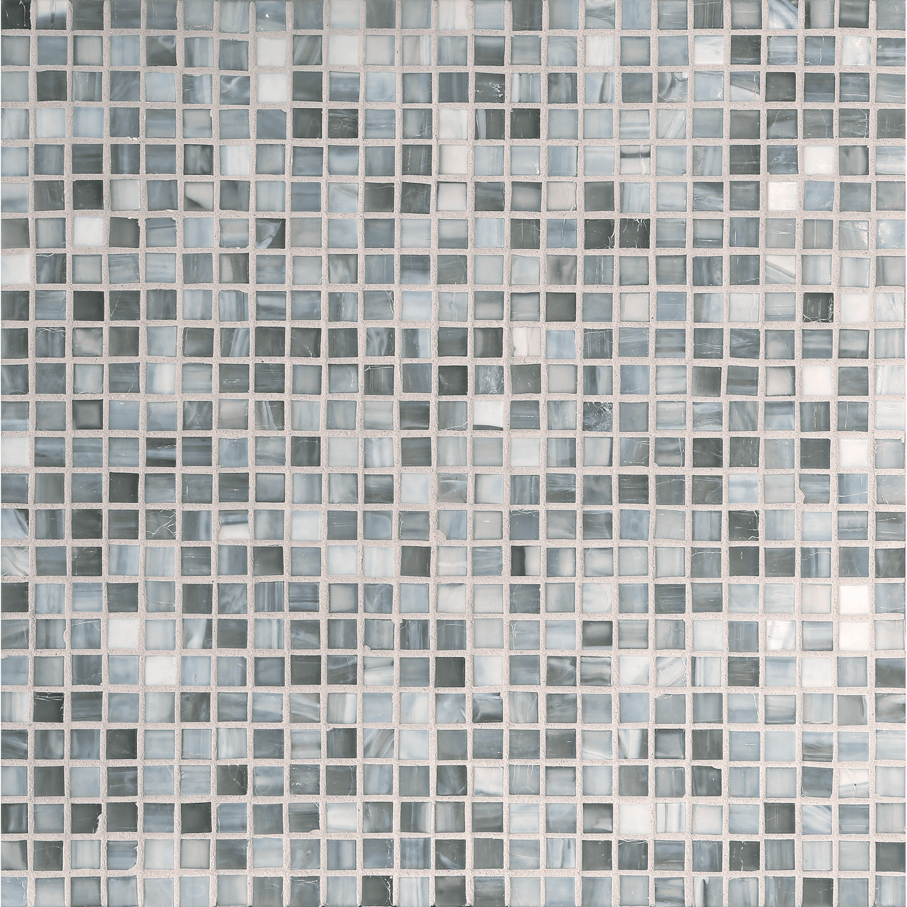 SHIBUI: Tungsten 0.5"x0.5" Straight Stack Field Mosaic (12.52"x12.52" | silk)