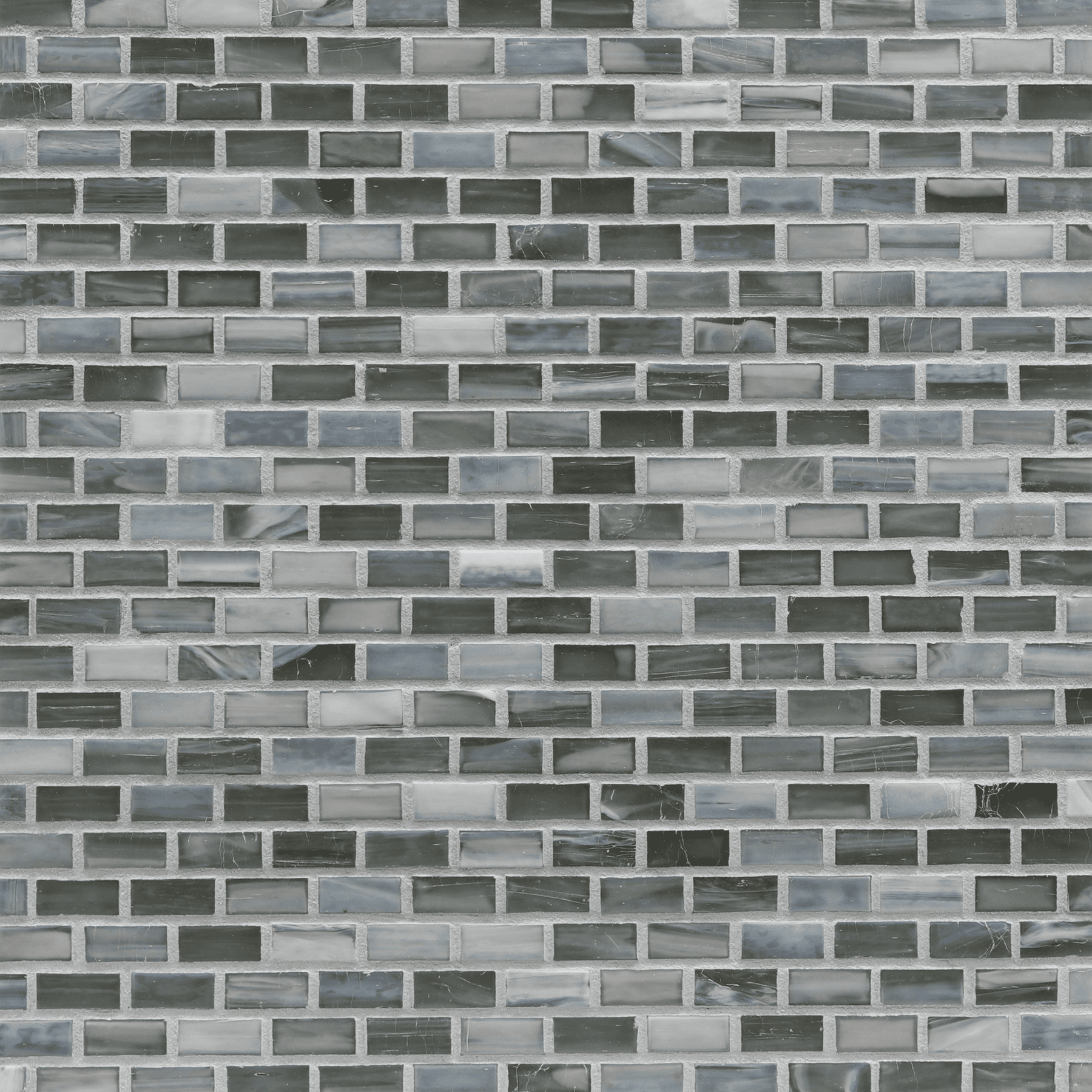 SHIBUI: Tungsten 0.5"x1" Staggered Joint Field Mosaic (12.51"x12.51" | silk)