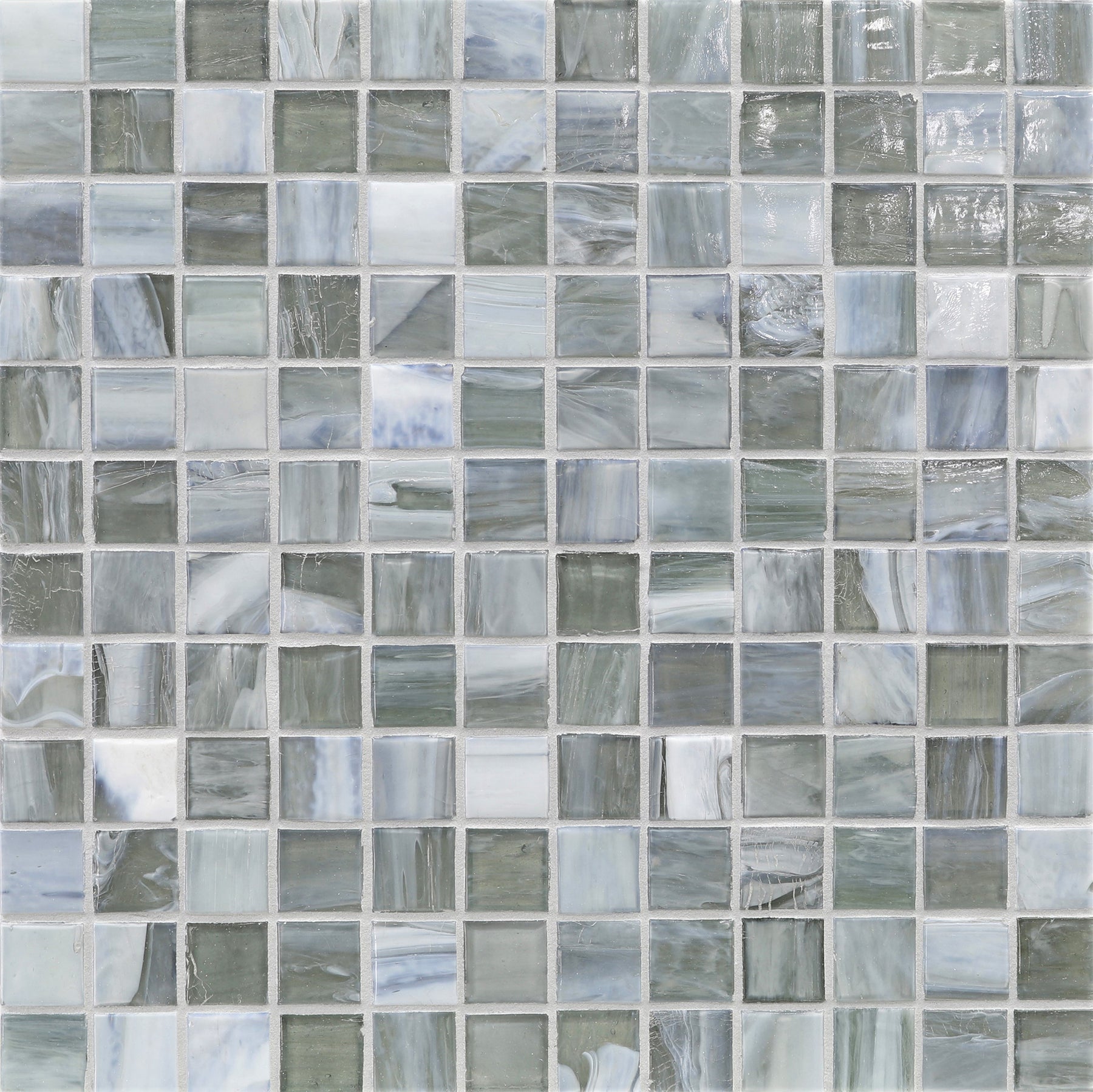 SHIBUI: Tungsten 1"x1" Straight Stack Field Mosaic (12.51"x12.51" | natural)