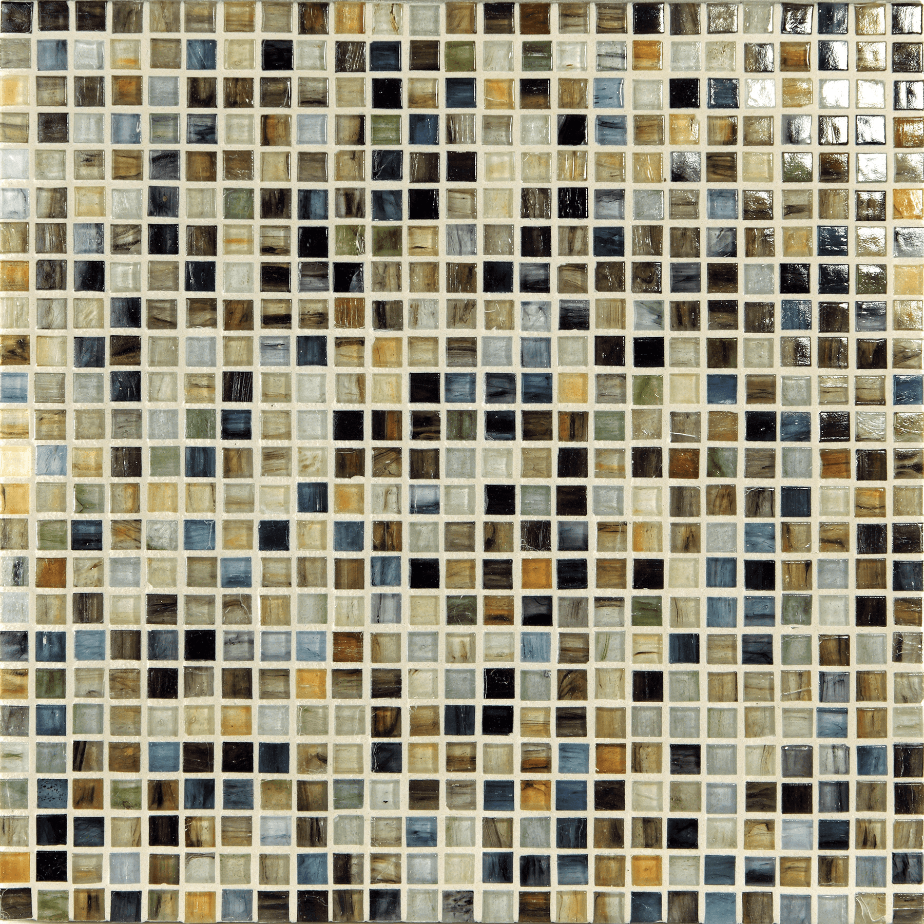 TOZEN: Ahou 0.5"x0.5" Straight Stack Field Mosaic (12.52"x12.52" | natural)
