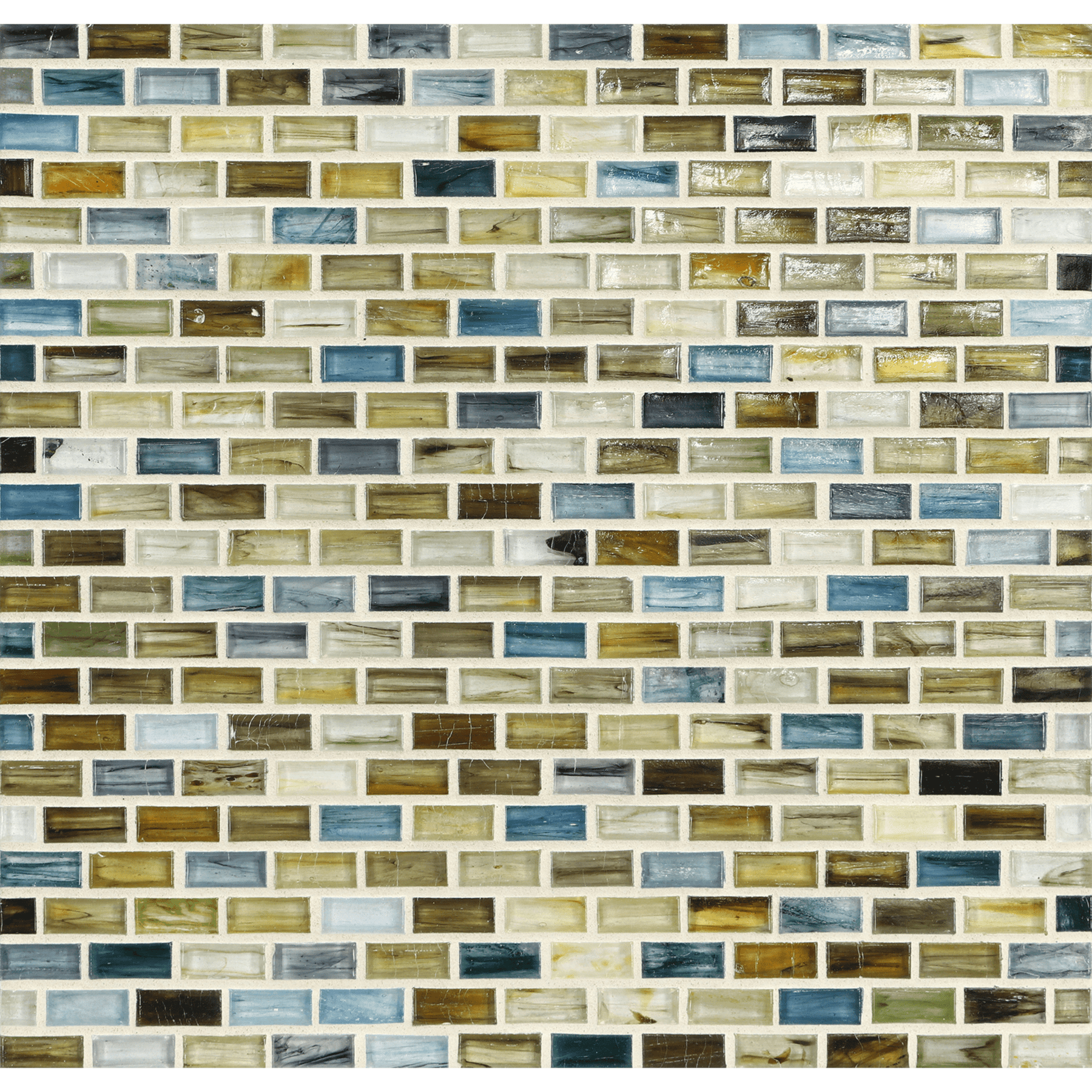 TOZEN: Ahou 0.5"x1" Staggered Joint Field Mosaic (12.51"x12.51" | natural)