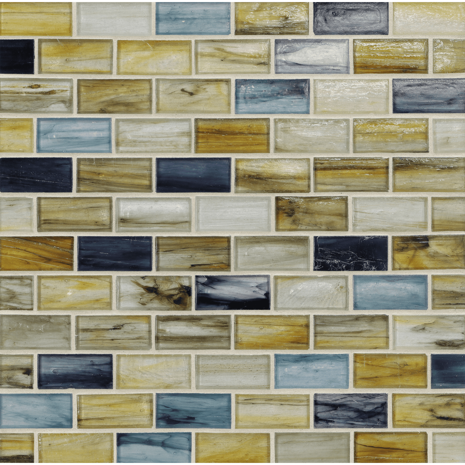 TOZEN: Ahou 1"x2" Staggered Joint Field Mosaic (11.52"x12.51" | natural)