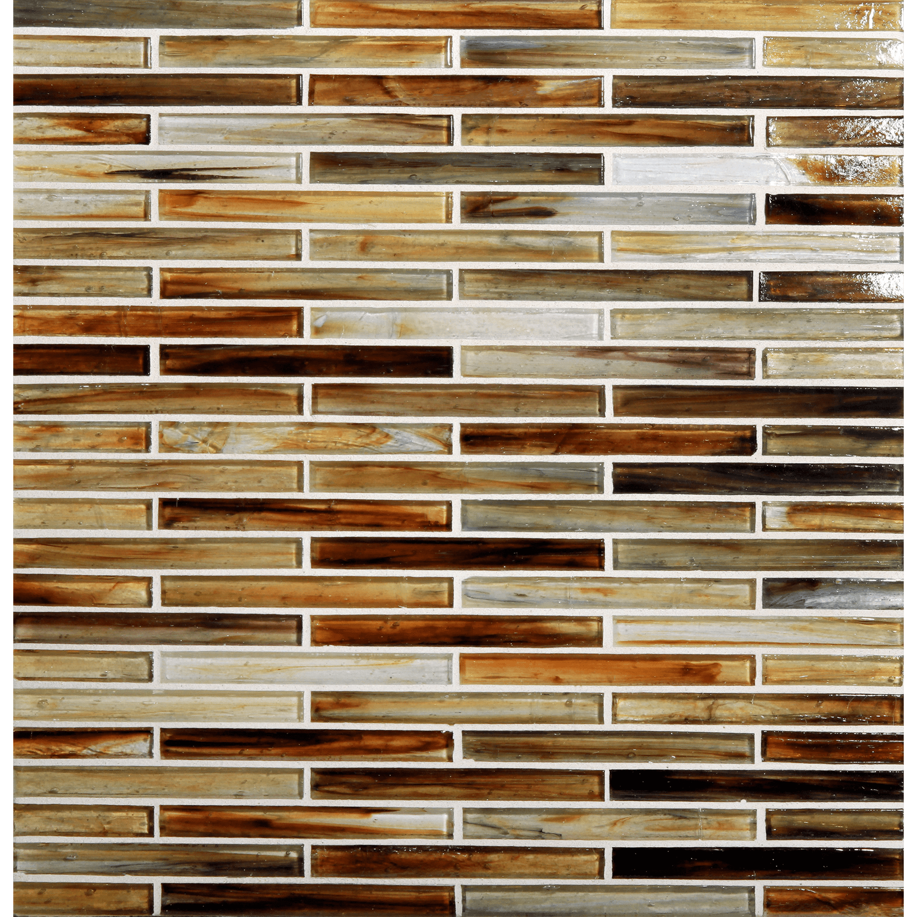 TOZEN: Copper 0.5"x4" Staggered Joint Field Mosaic (9.92"x12.14" | natural)