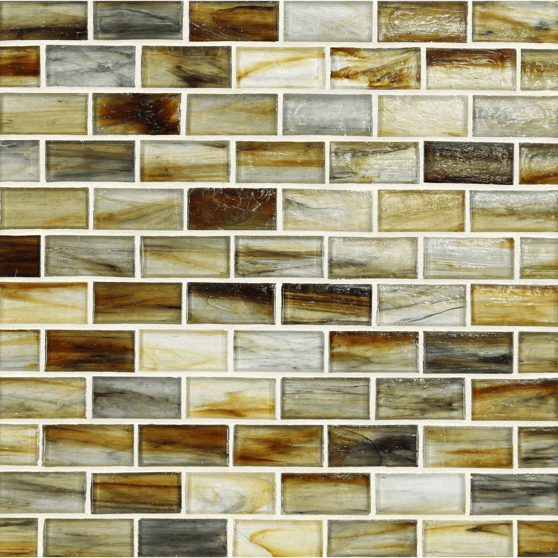 TOZEN: Copper 1"x2" Staggered Joint Field Mosaic (11.52"x12.51" | natural)