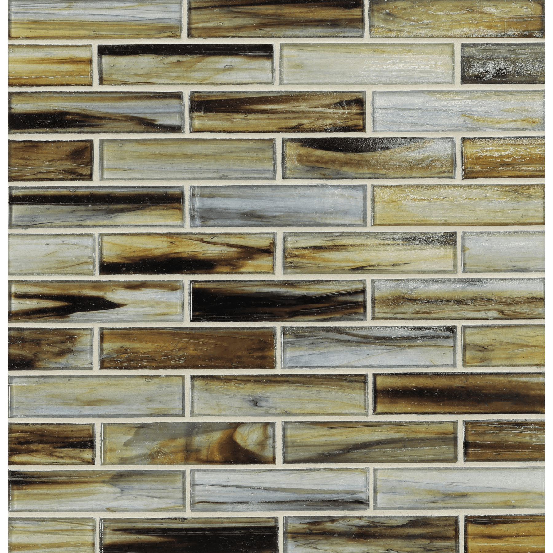 TOZEN: Copper 1"x4" Staggered Joint Field Mosaic (9.92"x12.41" | natural)
