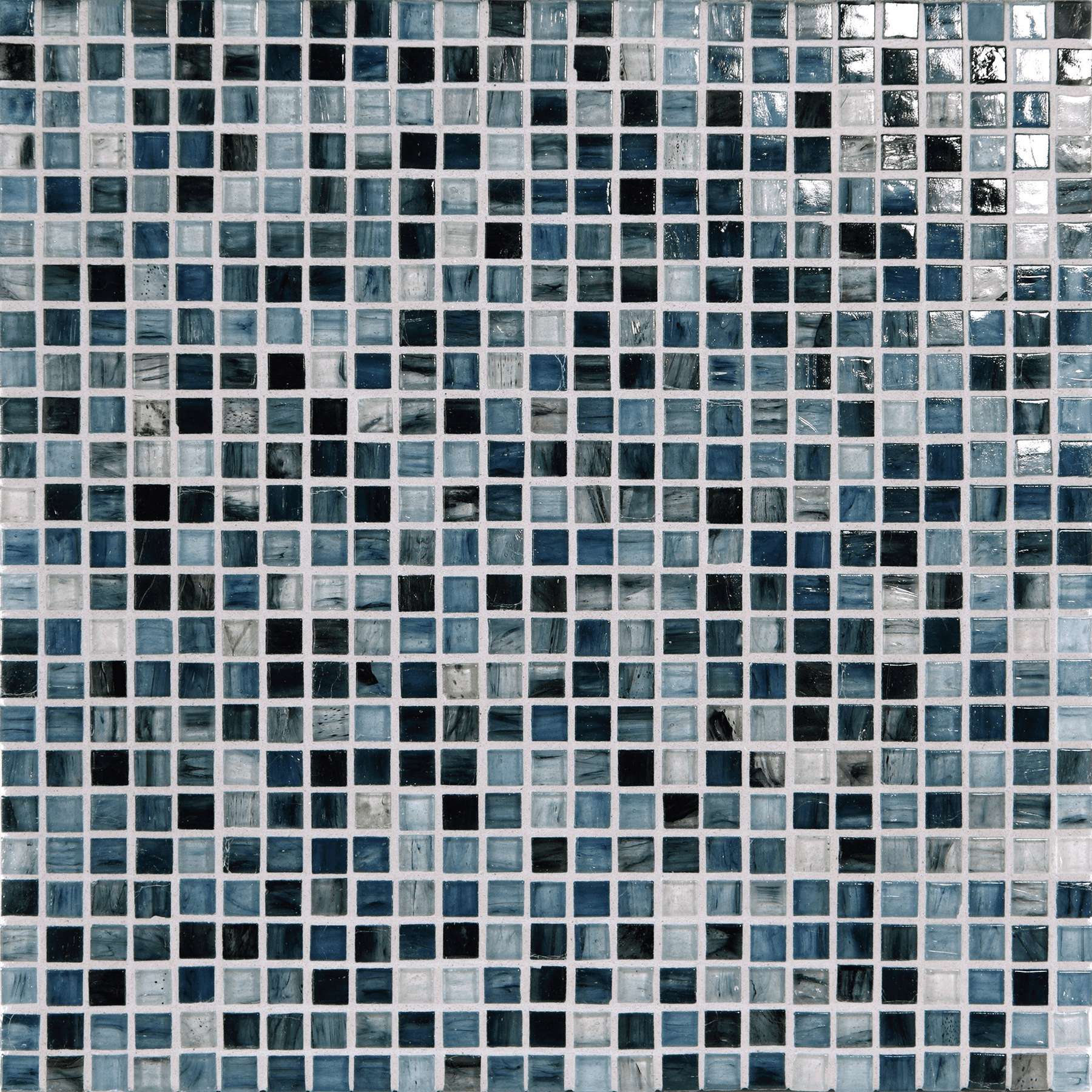 TOZEN: Iodine 0.5"x0.5" Straight Stack Field Mosaic (12.52"x12.52" | natural)
