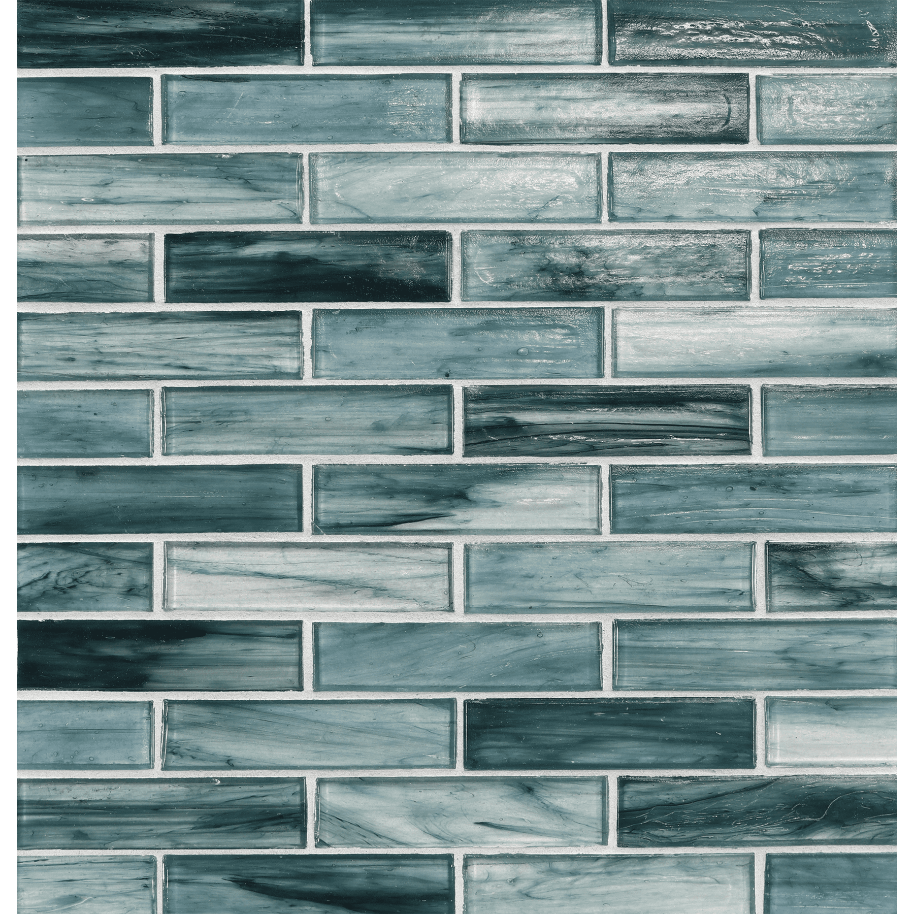 TOZEN: Iodine 1"x4" Staggered Joint Field Mosaic (9.92"x12.41" | natural)