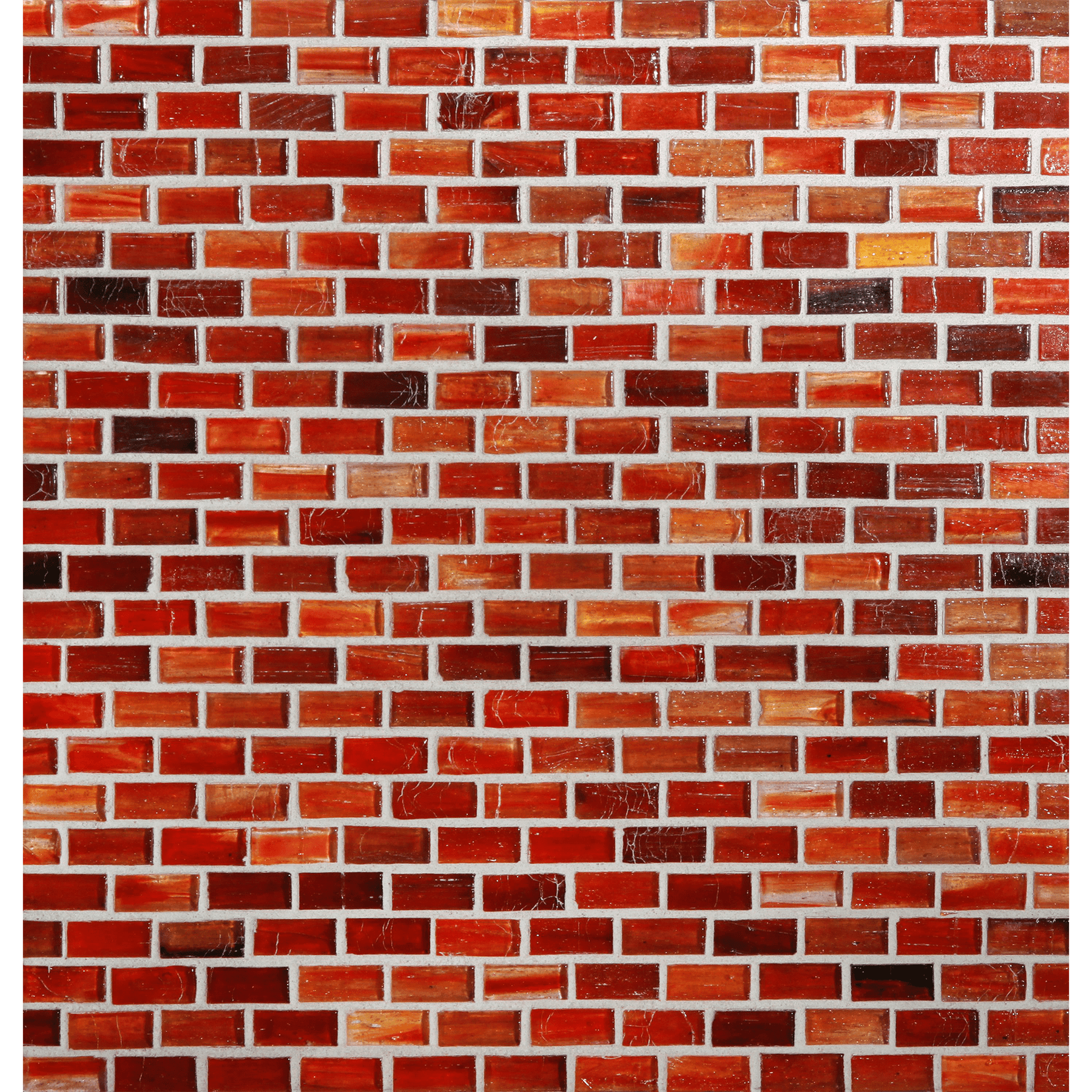 TOZEN: Marrakech Red 0.5"x1" Staggered Joint Field Mosaic (12.51"x12.51" | natural)
