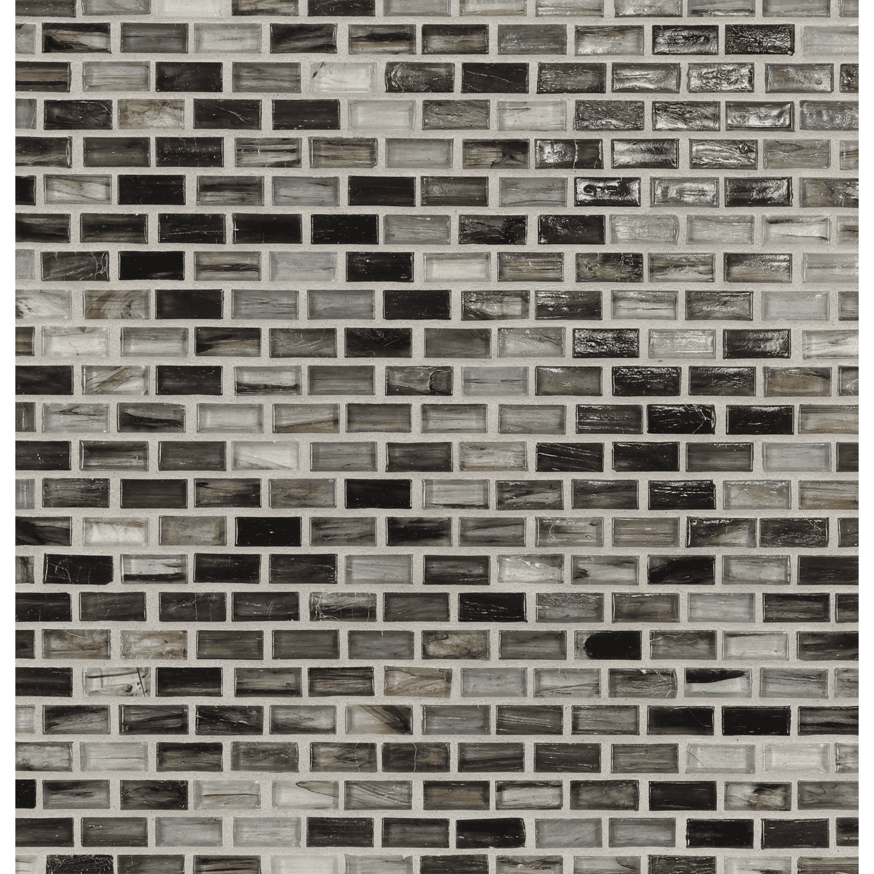 TOZEN: Nickel 0.5"x1" Staggered Joint Field Mosaic (12.51"x12.51" | natural)