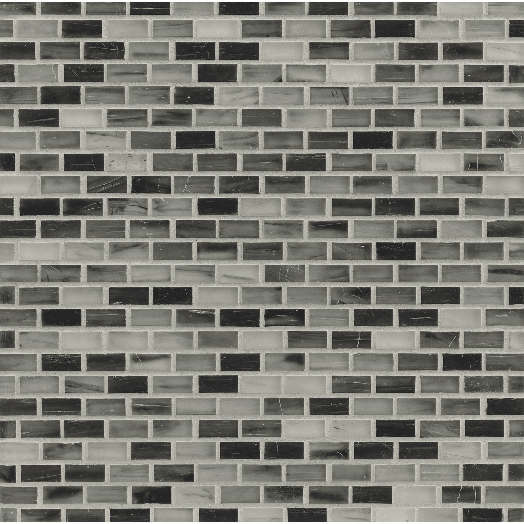 TOZEN: Nickel 0.5"x1" Staggered Joint Field Mosaic (12.51"x12.51" | silk)
