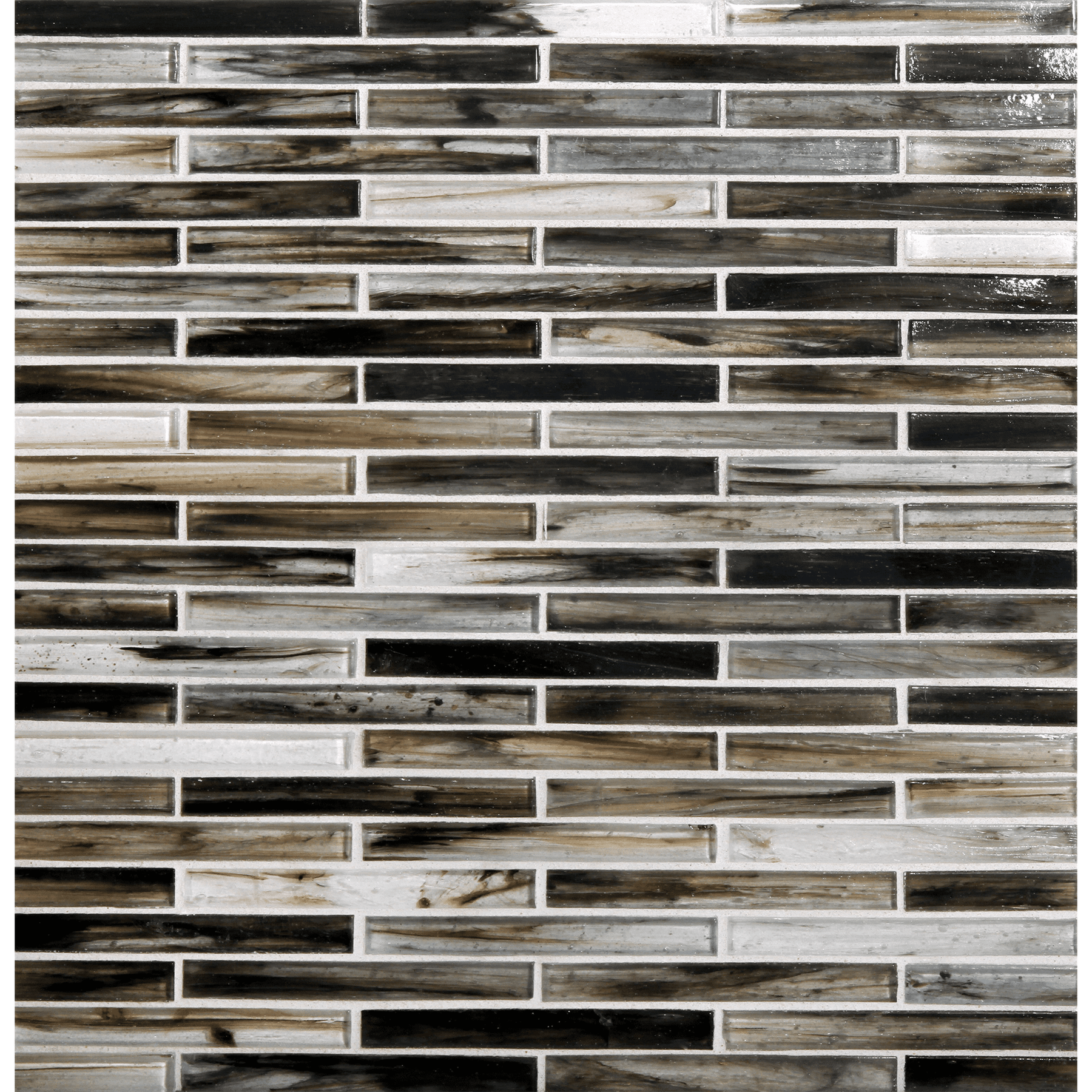 TOZEN: Nickel 0.5"x4" Staggered Joint Field Mosaic (9.92"x12.14" | natural)