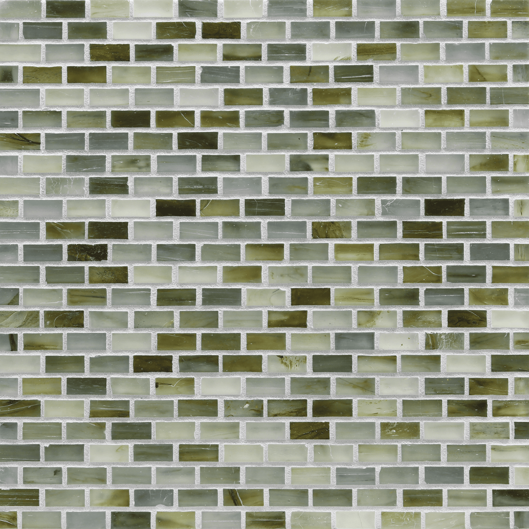 TOZEN: Strontium 0.5"x1" Staggered Joint Field Mosaic (12.51"x12.51" | silk)