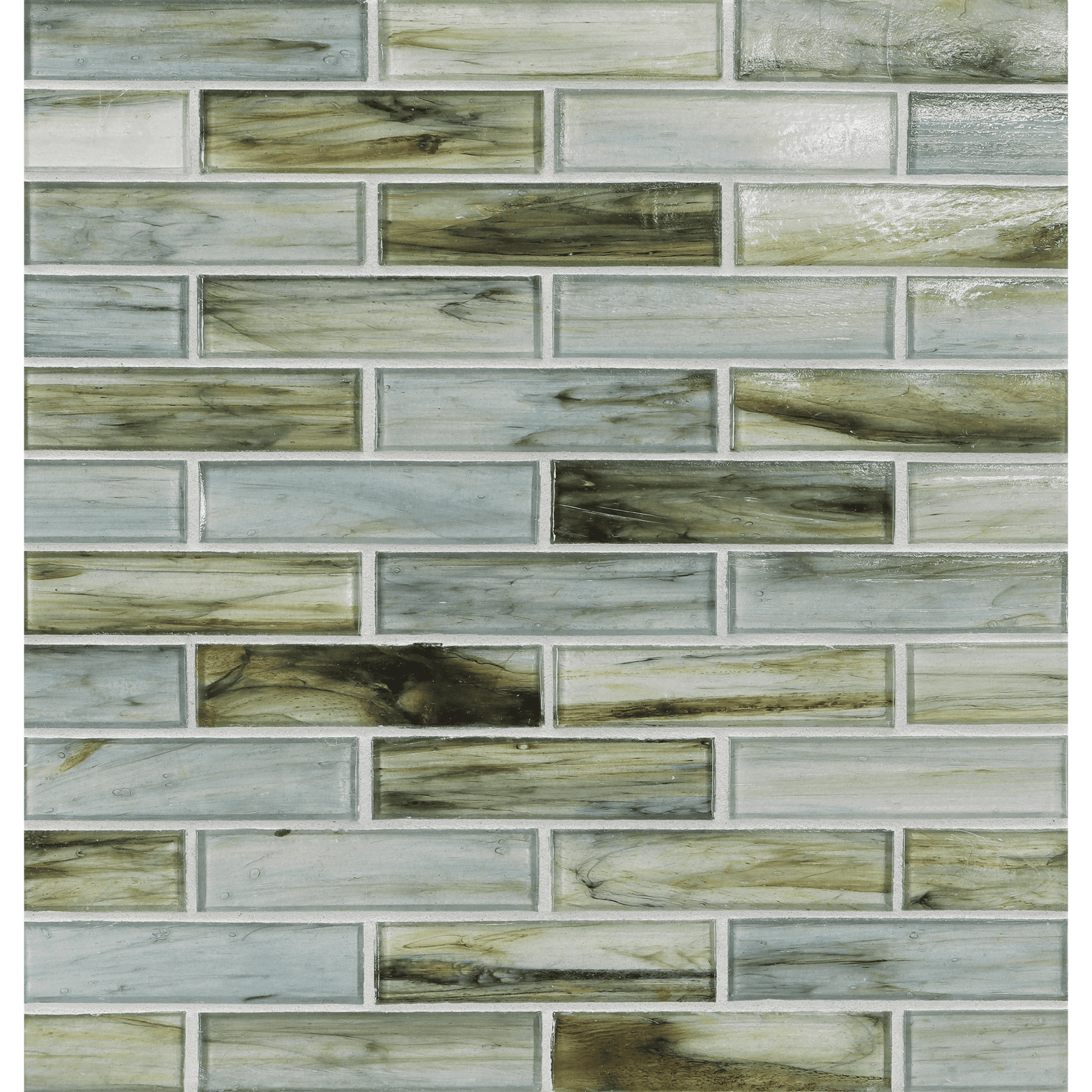 TOZEN: Strontium 1"x4" Staggered Joint Field Mosaic (9.92"x12.41" | natural)