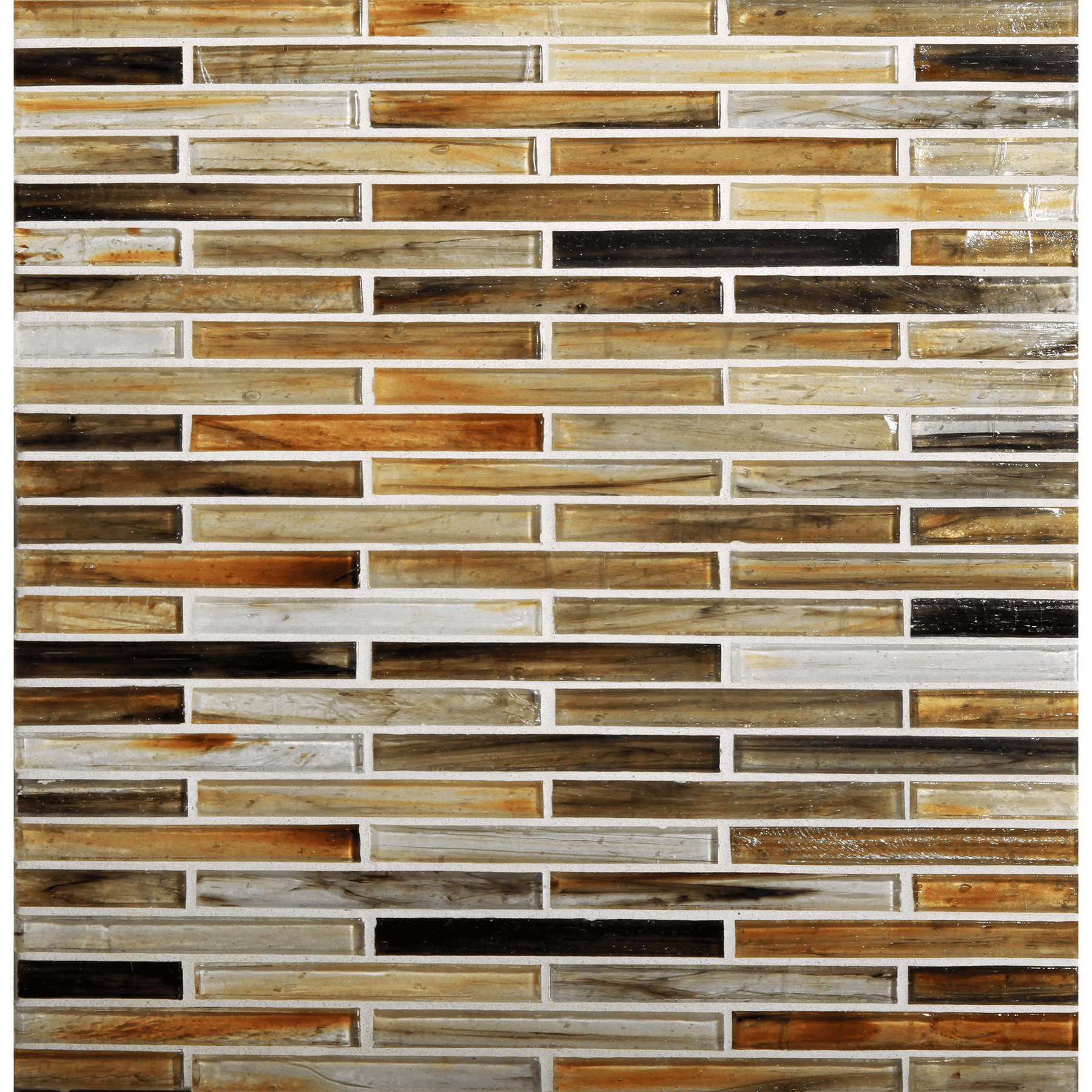 TOZEN: Tin 0.5"x4" Staggered Joint Field Mosaic (9.92"x12.14" | natural)