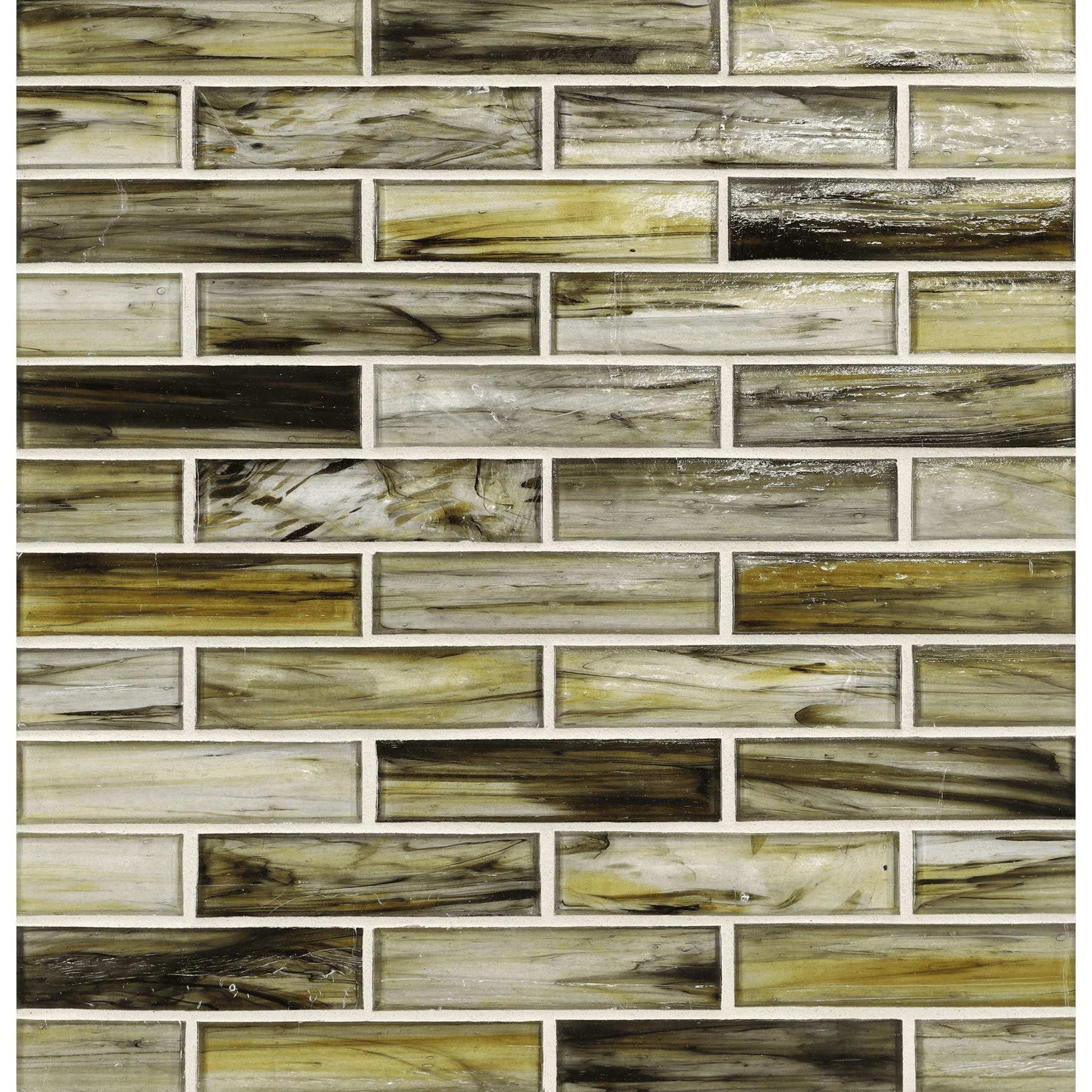 TOZEN: Tin 1"x4" Staggered Joint Field Mosaic (9.92"x12.41" | natural)