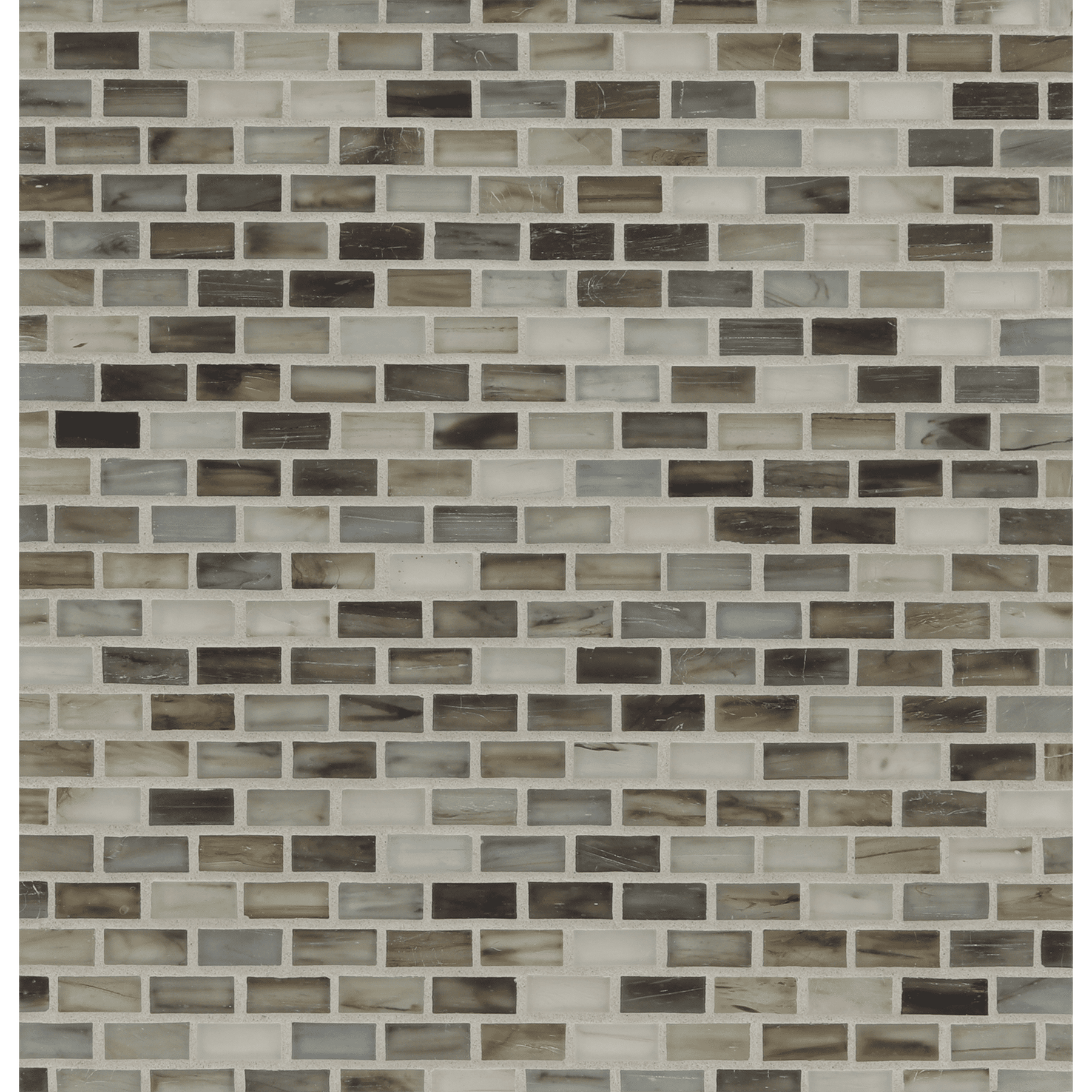 TOZEN: Vanadium 0.5"x1" Staggered Joint Field Mosaic (12.51"x12.51" | silk)
