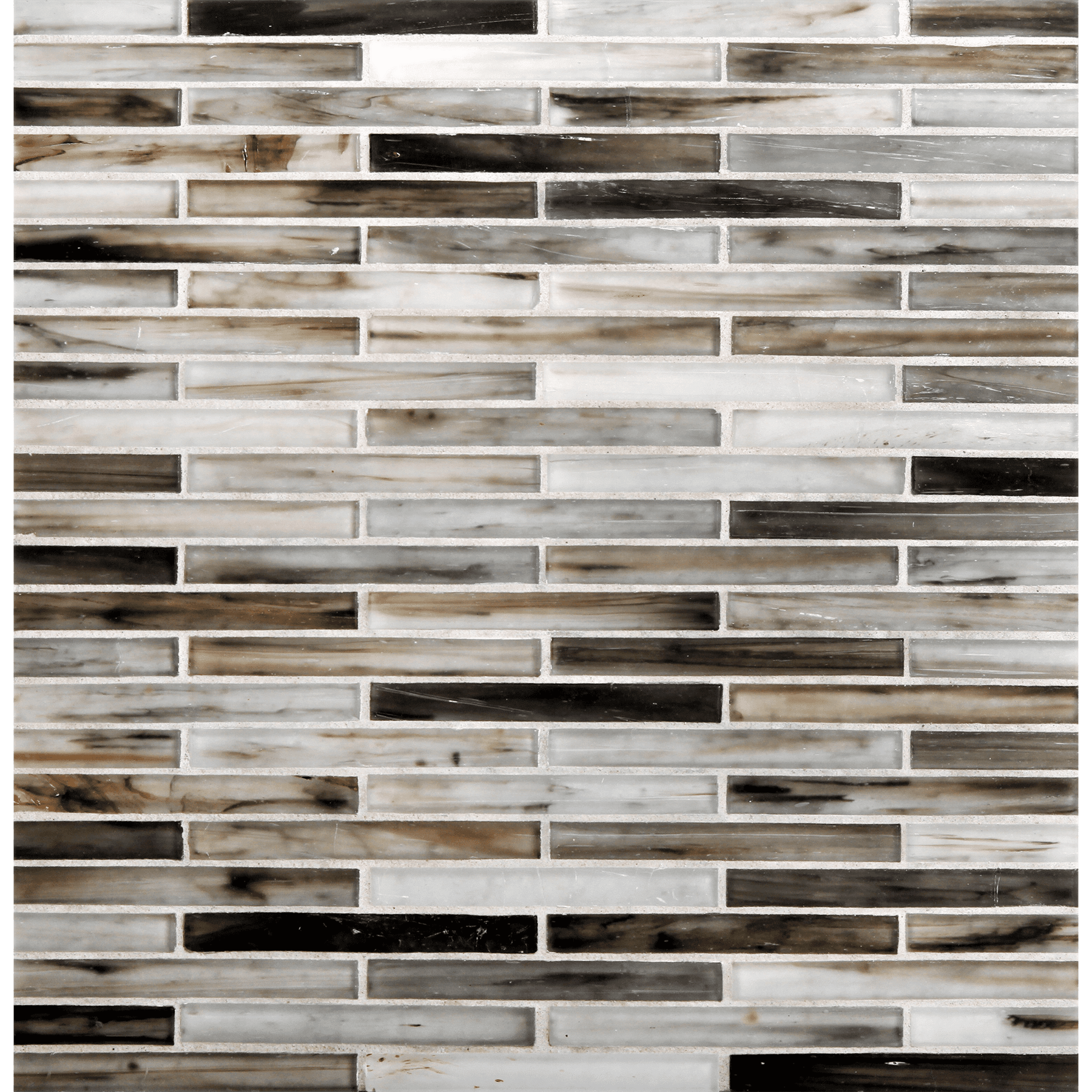 TOZEN: Vanadium 0.5"x4" Staggered Joint Field Mosaic (9.92"x12.14" | silk)