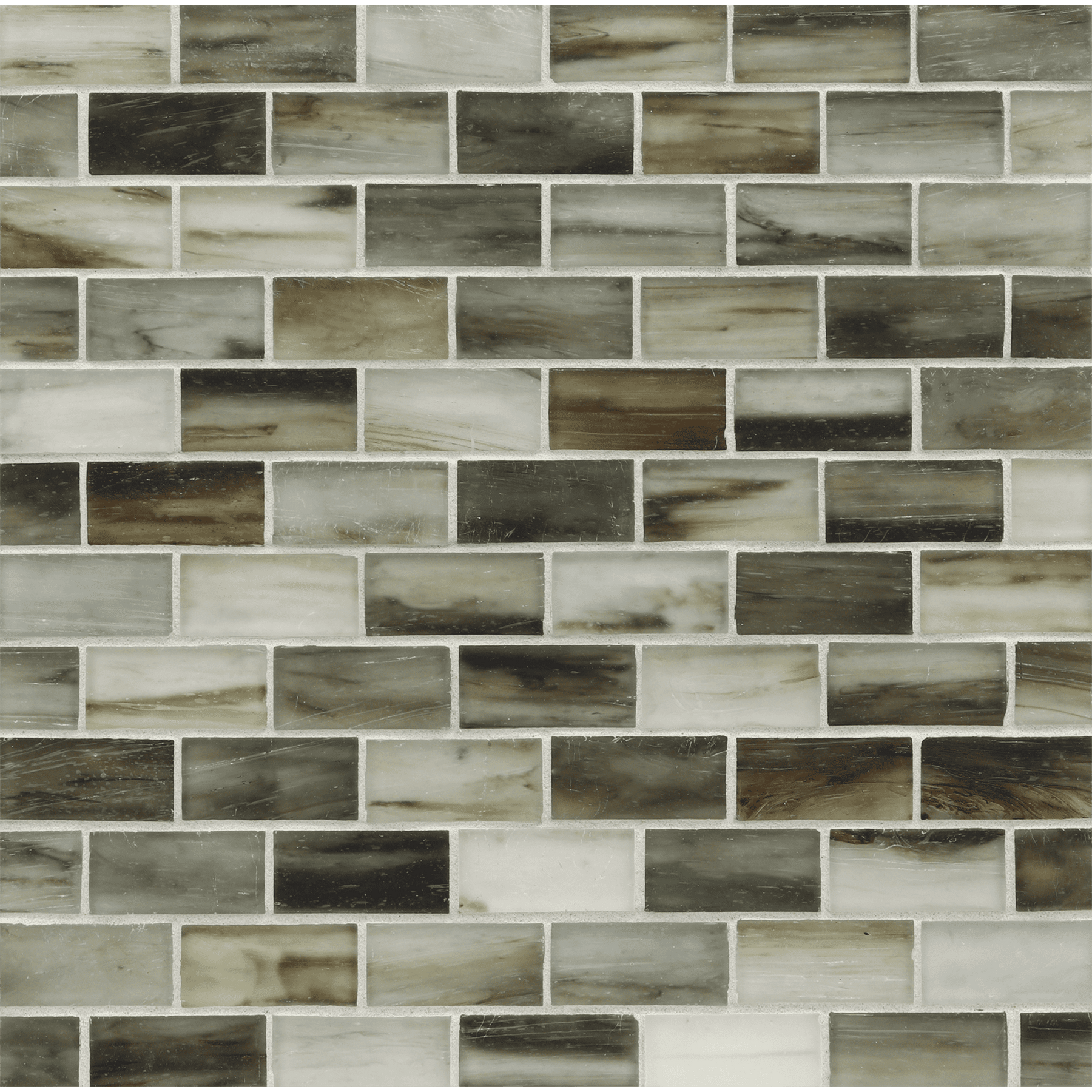 TOZEN: Vanadium 1"x2" Staggered Joint Field Mosaic (11.52"x12.51" | silk)
