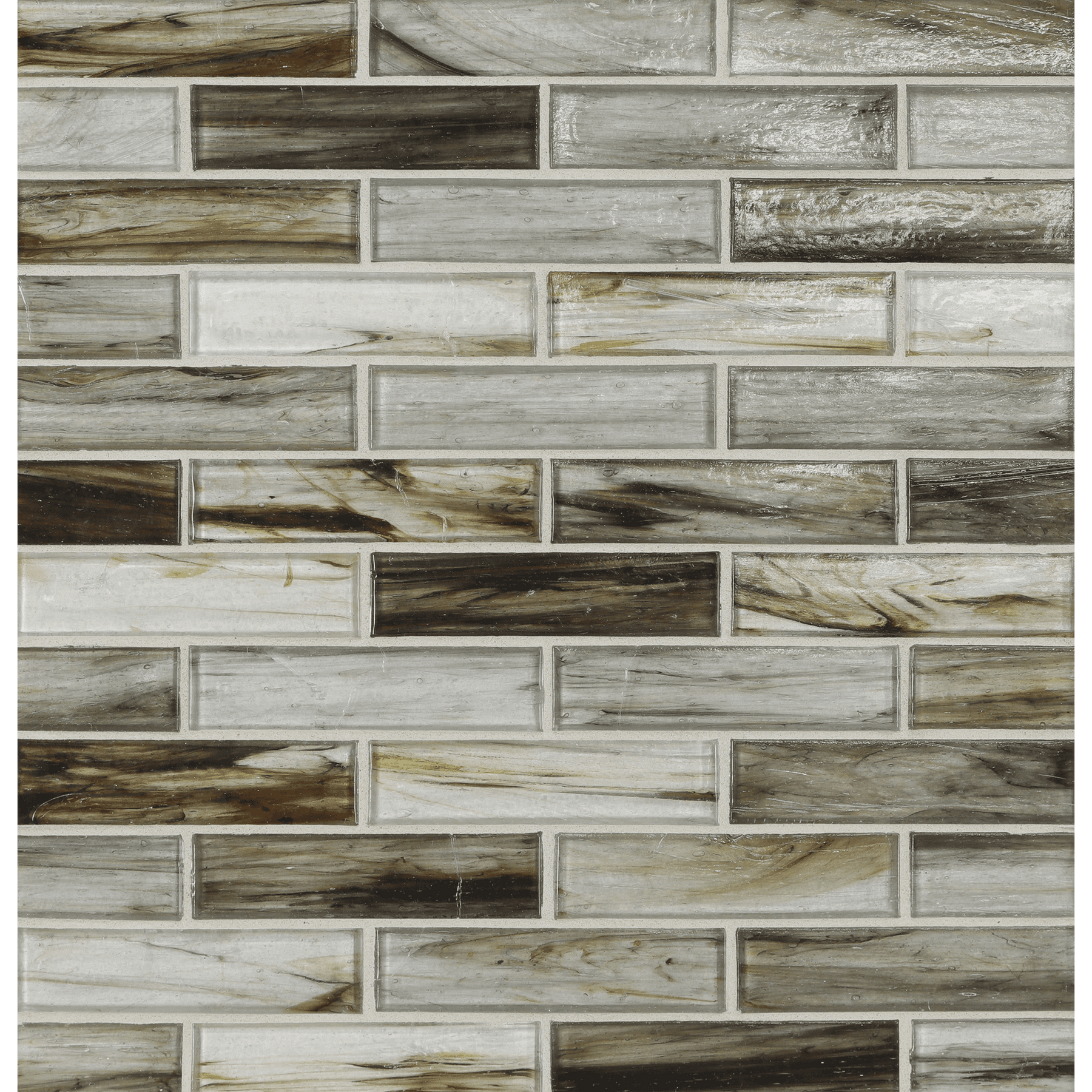 TOZEN: Vanadium 1"x4" Staggered Joint Field Mosaic (9.92"x12.41" | natural)