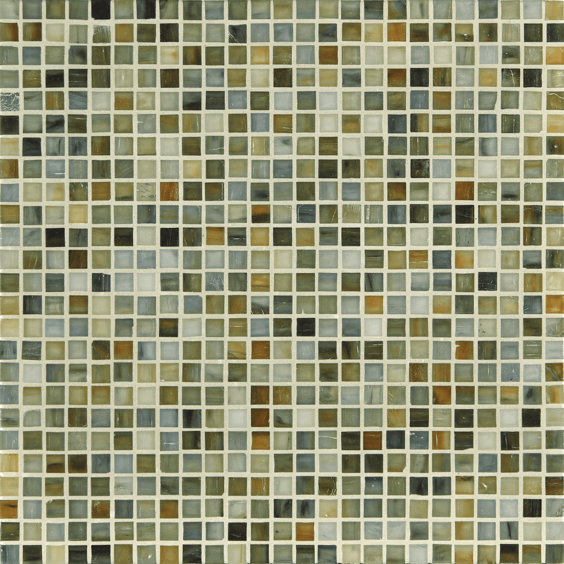TOZEN: xenon 0.5"x0.5" Straight Stack Field Mosaic (12.52"x12.52" | silk)
